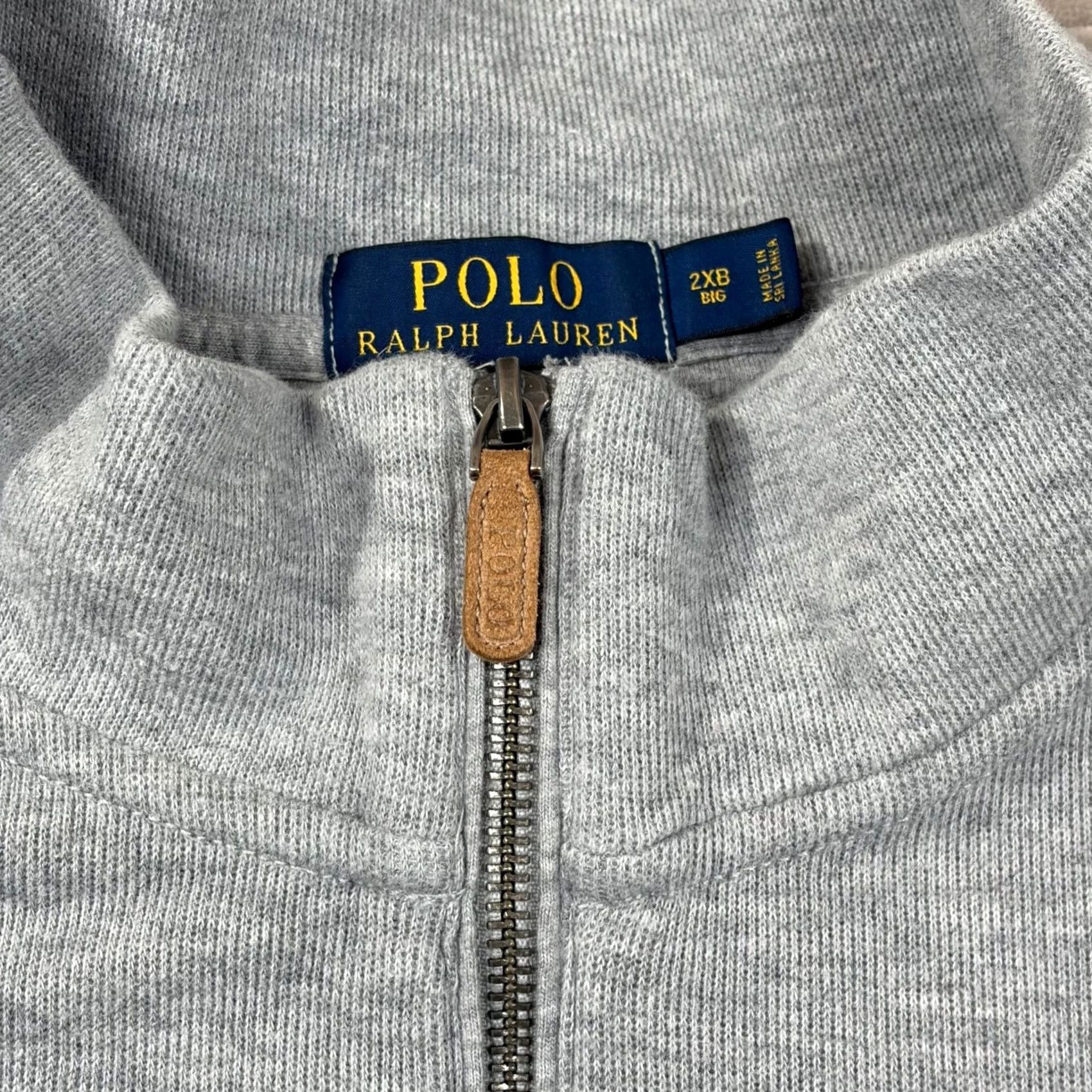 Polo Ralph Lauren Polo Ralph Lauren Jacket Mens Big 2X Gray Estate Rib Full Zip 2XB Tall Cotton Mock Size US XXL / EU 58 / 5 - 7 Thumbnail