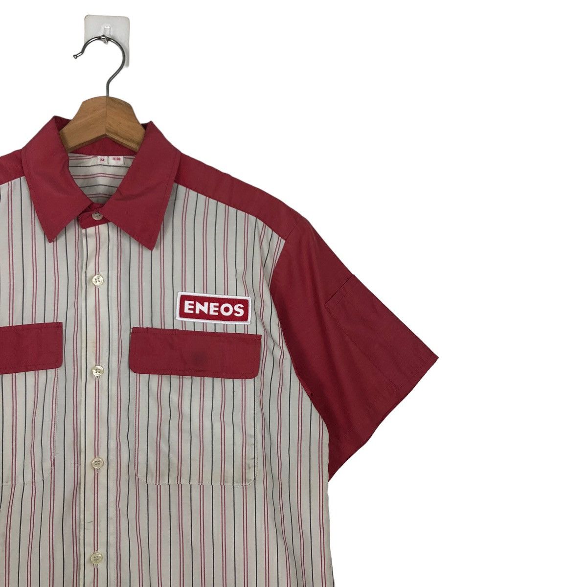 Japanese Brand 🔥90s Work Jacket Striped Design Eneos Racing Japan Big Logo Size US M / EU 48-50 / 2 - 6 Thumbnail