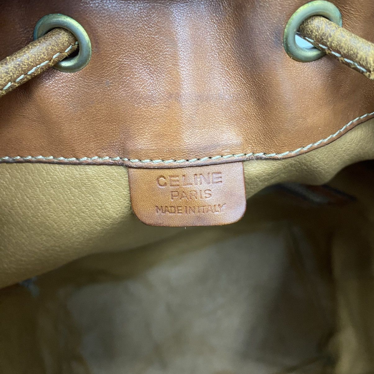 Celine ‼️LASTDROP‼️ CELINE MACADAM BUCKET DRAWSTRING SHOULDER BAG Size ONE SIZE - 12 Thumbnail