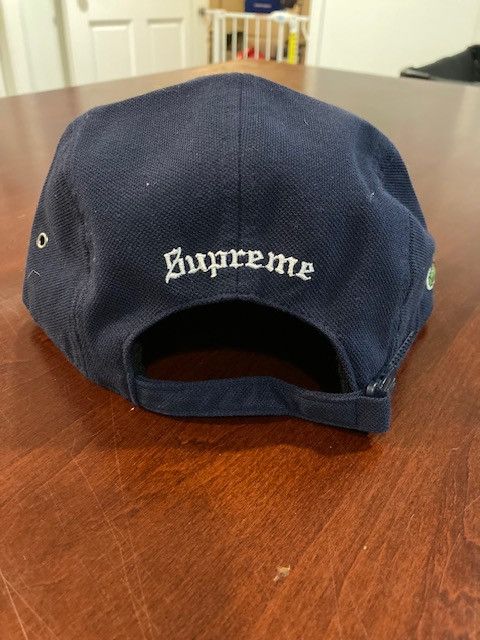 Supreme Supreme x Lacoste Pique Navy Camp Cap (SS2017) Size ONE SIZE - 3 Thumbnail