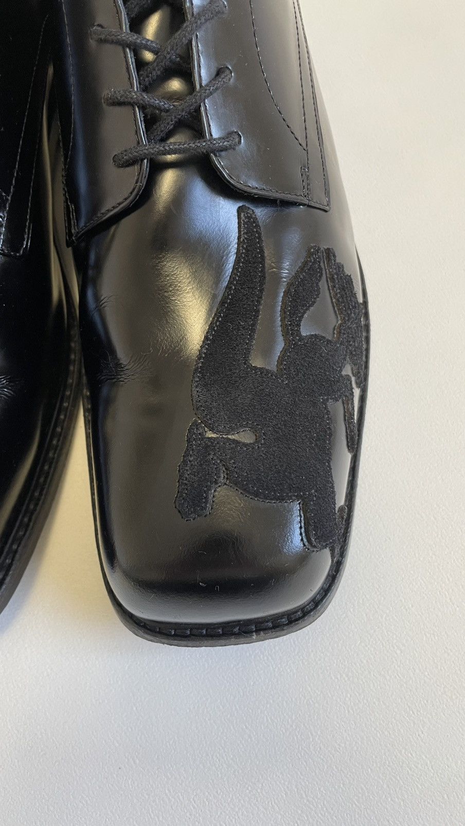 Stefan Cooke ‘Pegasus Patch’ Square Toe Leather Derby Shoes Size US 12 / EU 45 - 7 Thumbnail