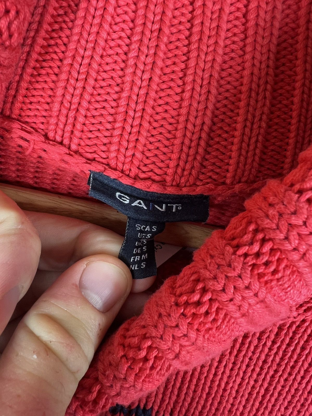 Gant Vintage Gant New Haven Heavy Knit Sweater Knitted Big Logo Size US S / EU 44-46 / 1 - 4 Thumbnail