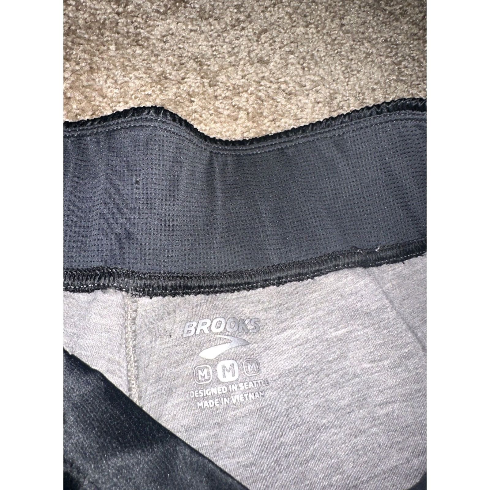 Brooks Brooks Fremont Jogger Pants Mens M Gray Tapered Fleece 100% Cotton Regular For Running Training Size US 31 - 3 Thumbnail