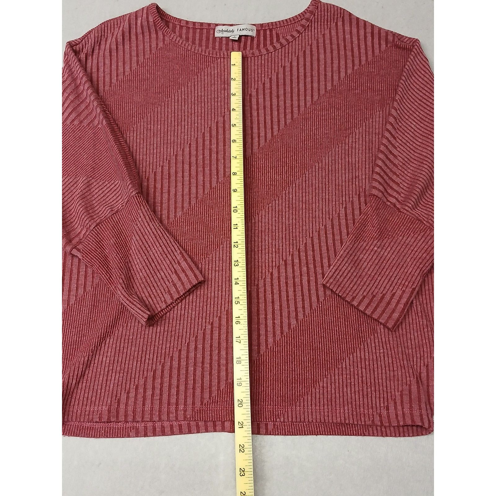 Other Absolutely Famous (Large) Burgundy Mid Sleeve Sweathirt Size L / US 10 / IT 46 - 2 Thumbnail