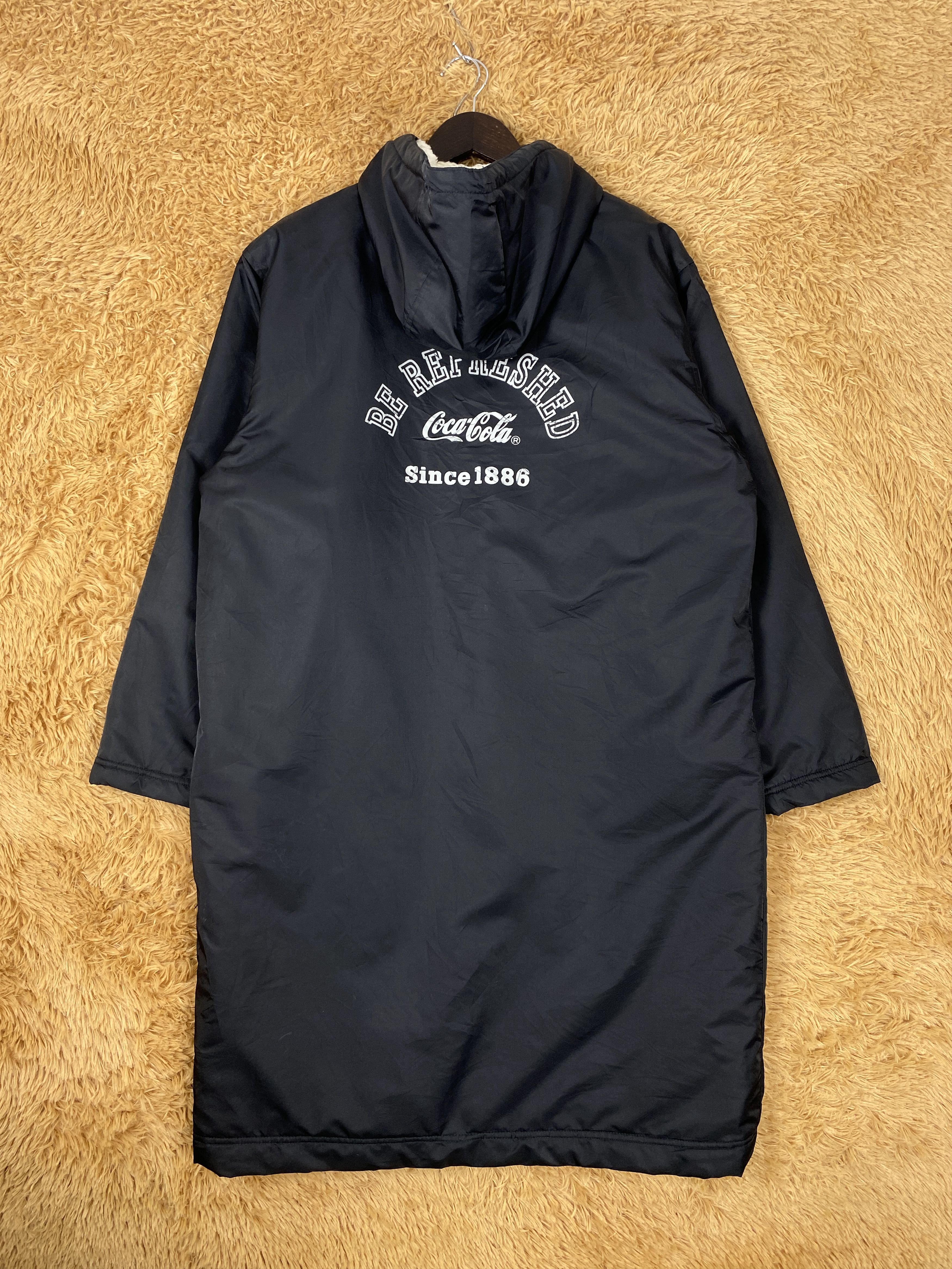 Coca Cola Vintage Coco Cola Hoodie Sherpa Lining Long Jacket J2097 Size US S / EU 44-46 / 1 - 1 Thumbnail