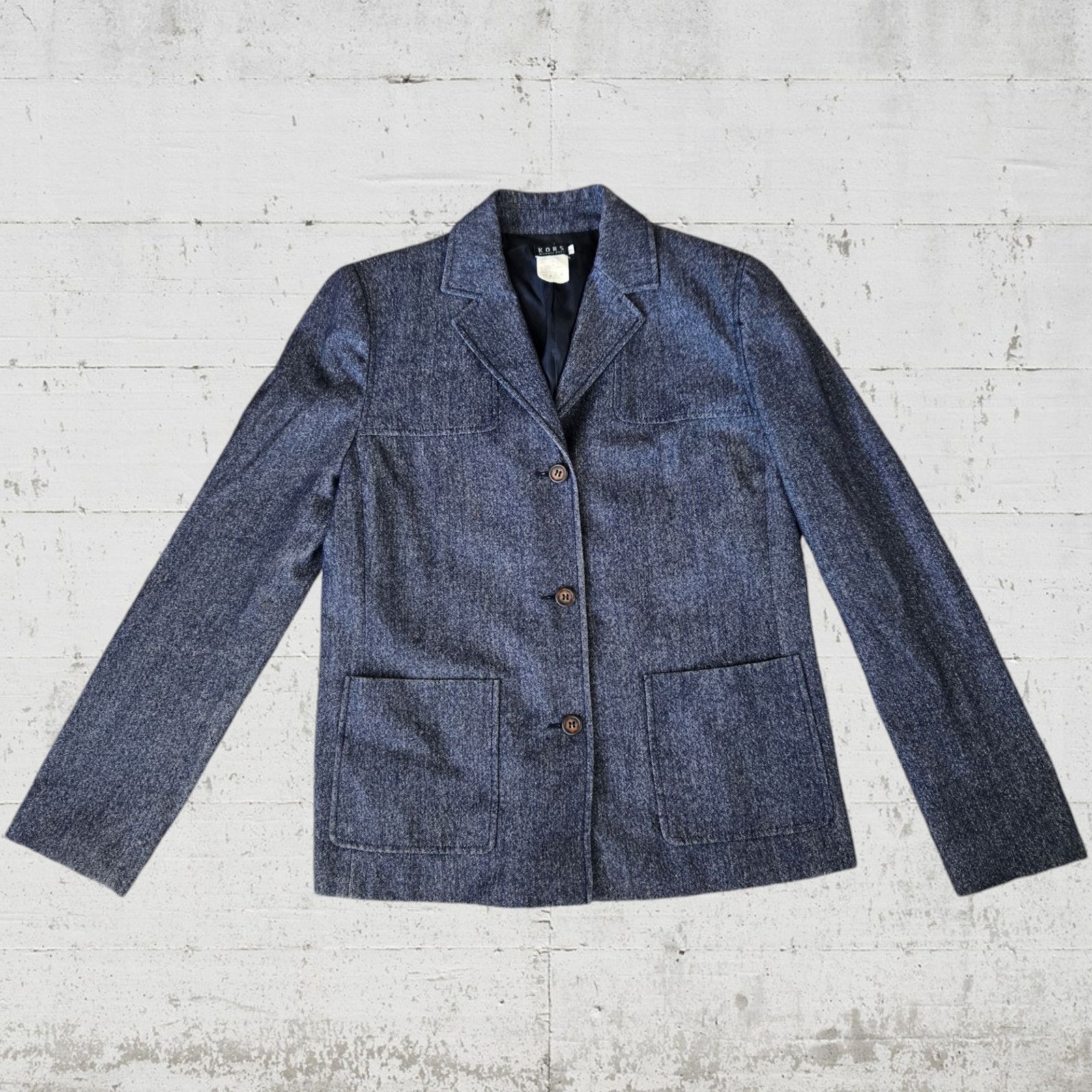 Michael Kors Vintage Michael Kors Navy Wool Jacket Size 8 Size M / US 6-8 / IT 42-44 - 2 Thumbnail