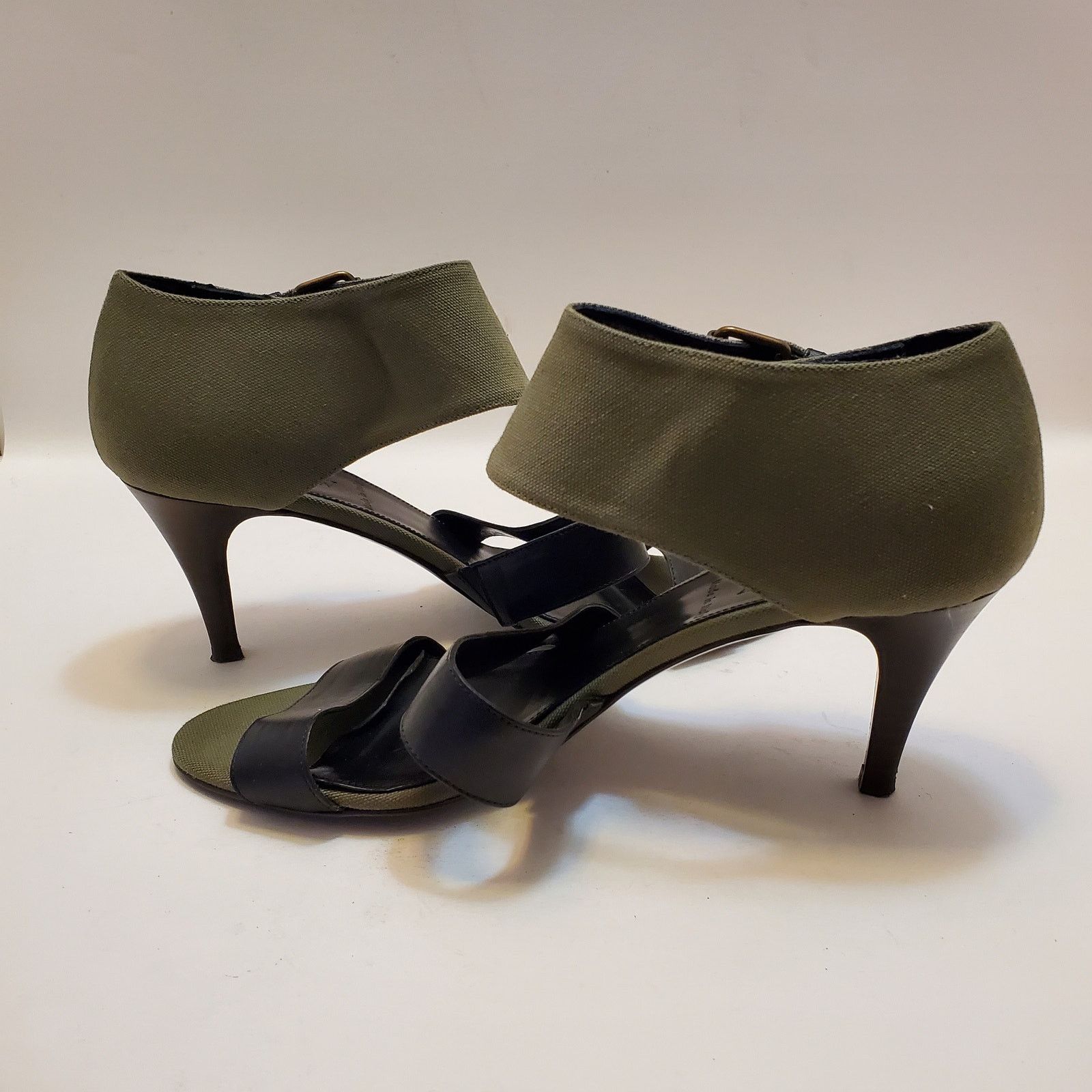 J.Crew J Crew Heels Womens 8 1/2 Shoes Green Strappy Double Ankle Size US 8.5 / IT 38.5 - 5 Thumbnail
