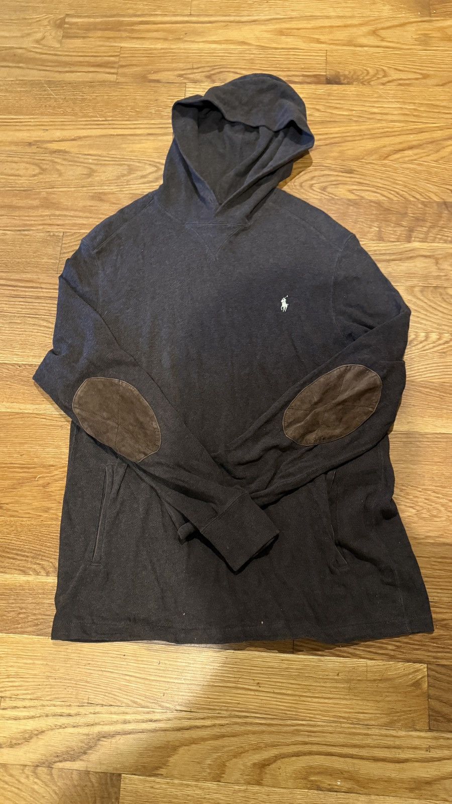 Polo Ralph Lauren Polo Ralph Lauren Brown Hoodie Suede Elbow Patches Size US L / EU 52-54 / 3 - 1 Thumbnail