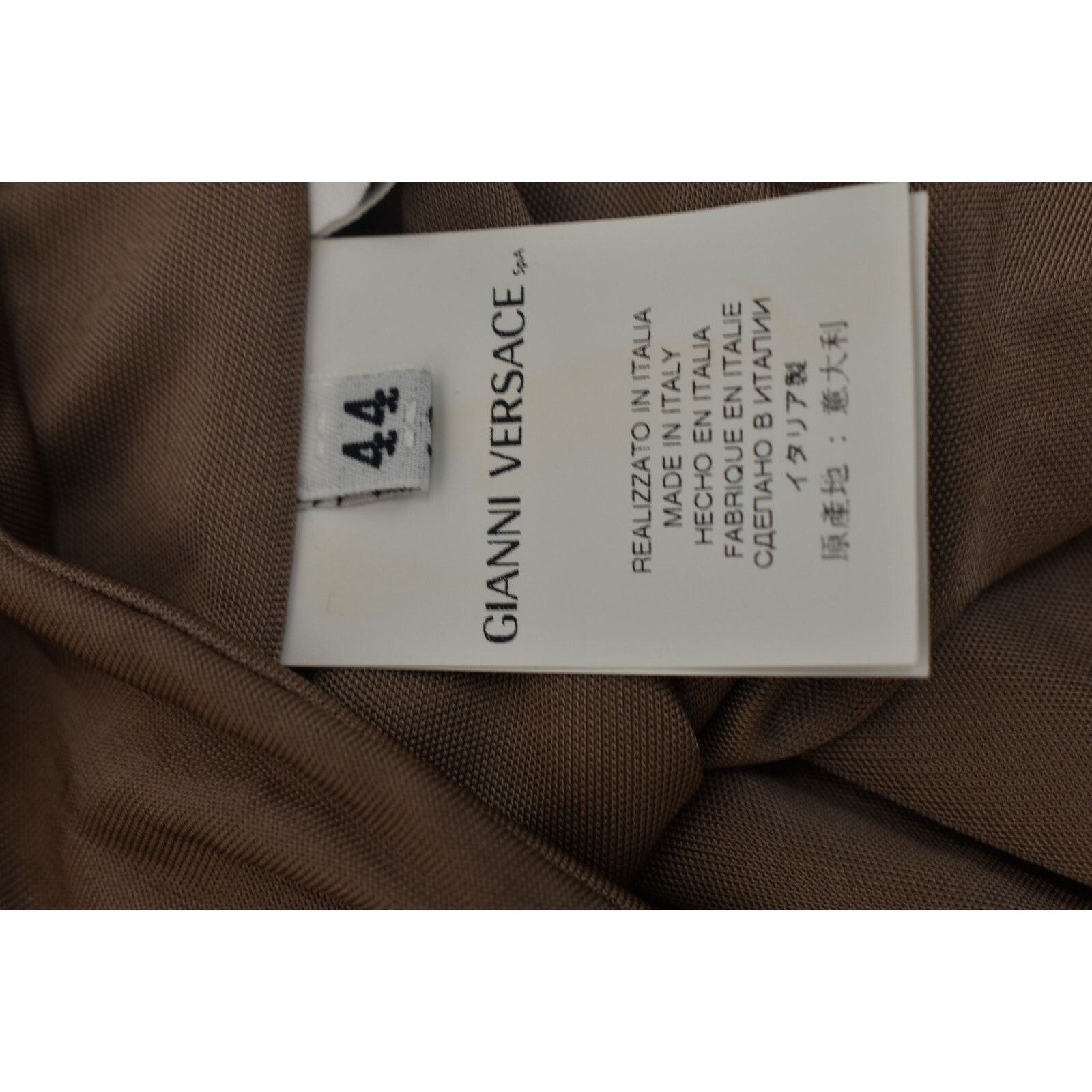 Versace VERSACE BEIGE VISCOSE ONE SHOULDER TOP BLOUSE 44 8 ITALY Size M / US 6-8 / IT 42-44 - 11 Thumbnail