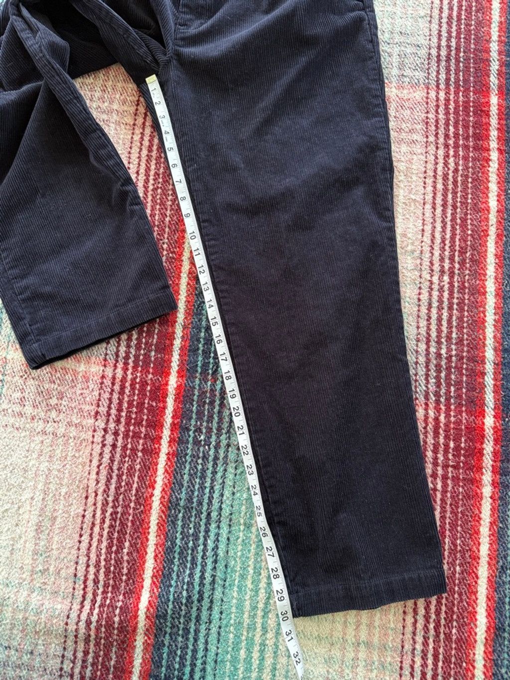 Polo Ralph Lauren Vintage Polo Ralph Lauren Navy Corduroy Wide Leg Pants 36x30 Size US 36 / EU 52 - 8 Thumbnail