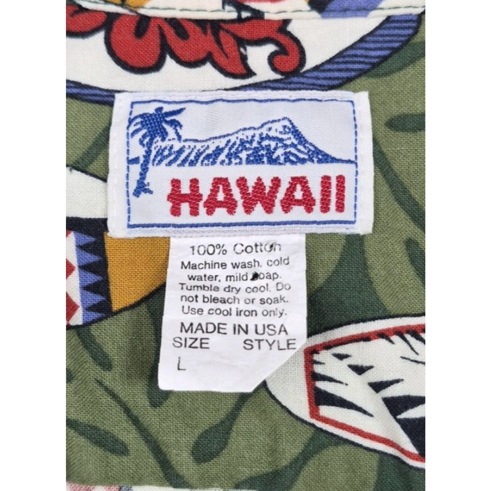 Vintage VTG Hawaii Button Up Shirt Mens Large Green Surfboard Hawaiian Aloha USA Beach Classic HAWAII VTG Hawaii Button Up Shirt Mens Large Size US L / EU 52-54 / 3 - 5 Thumbnail