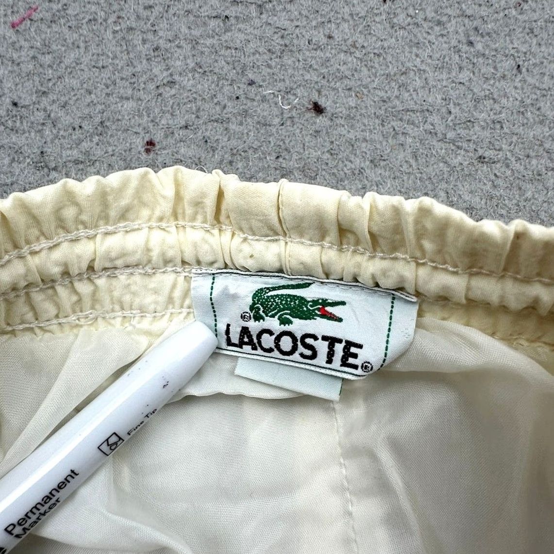 Lacoste VINTAGE Lacoste Nylon Windbreaker Pants Mens Large White Logo Jogger Windbreaker 90s 80s Casual Boys Mens Size US 33 - 3 Thumbnail