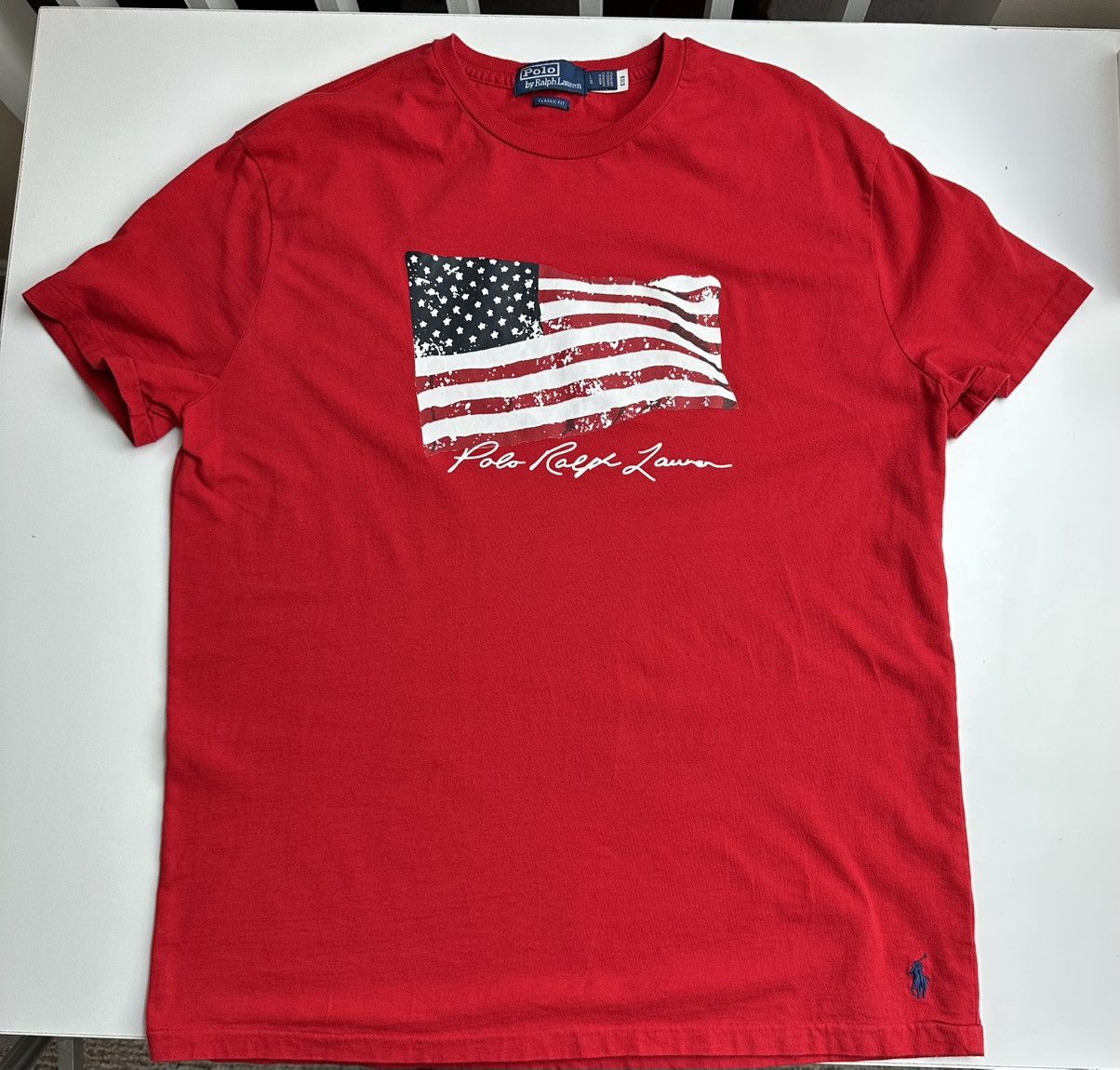 Polo Ralph Lauren Polo Ralph Lauren Classic Fit Flag Jersey T-Shirt Large Size US L / EU 52-54 / 3 - 2 Thumbnail