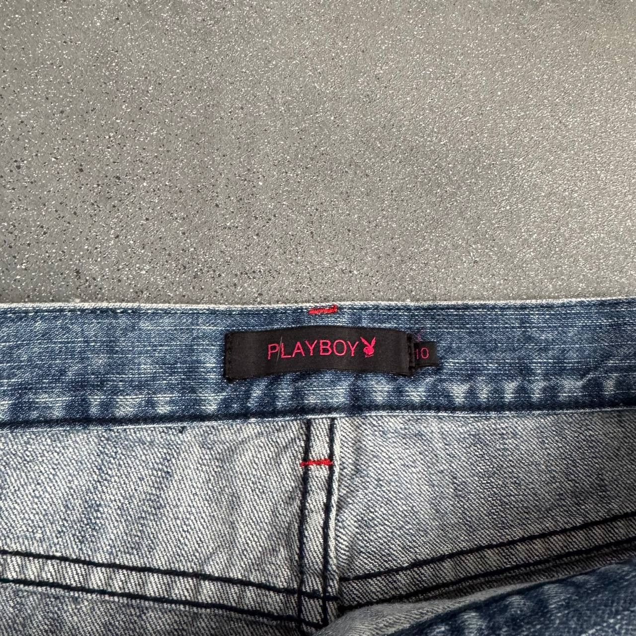 Japanese Brand × Playboy Playboy Y2K Vintage 2000's Washed Skirt Size 30" / US 8 / IT 44 - 4 Thumbnail