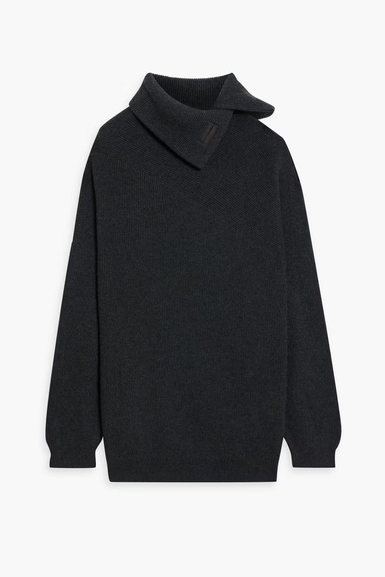 Brunello Cucinelli o1y0825 Turtleneck Cashmere Blend Sweater in Dark Gray Size M / US 6-8 / IT 42-44 - 1 Thumbnail