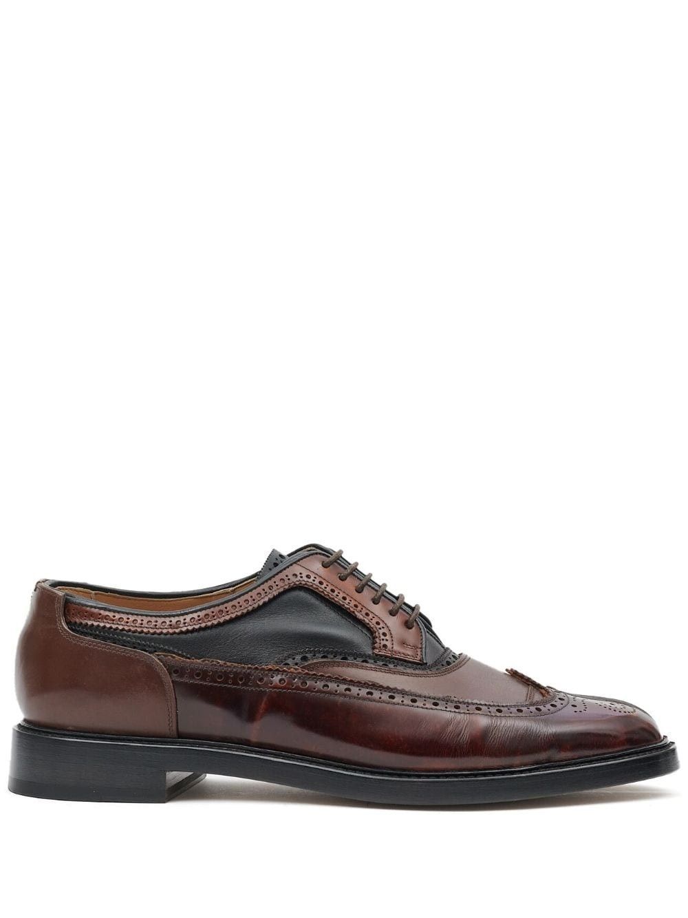 Maison Margiela o1w1db10425 Tabi Monster Leather Brogues Shoes Brown/Black Size US 12 / EU 45 - 1 Thumbnail
