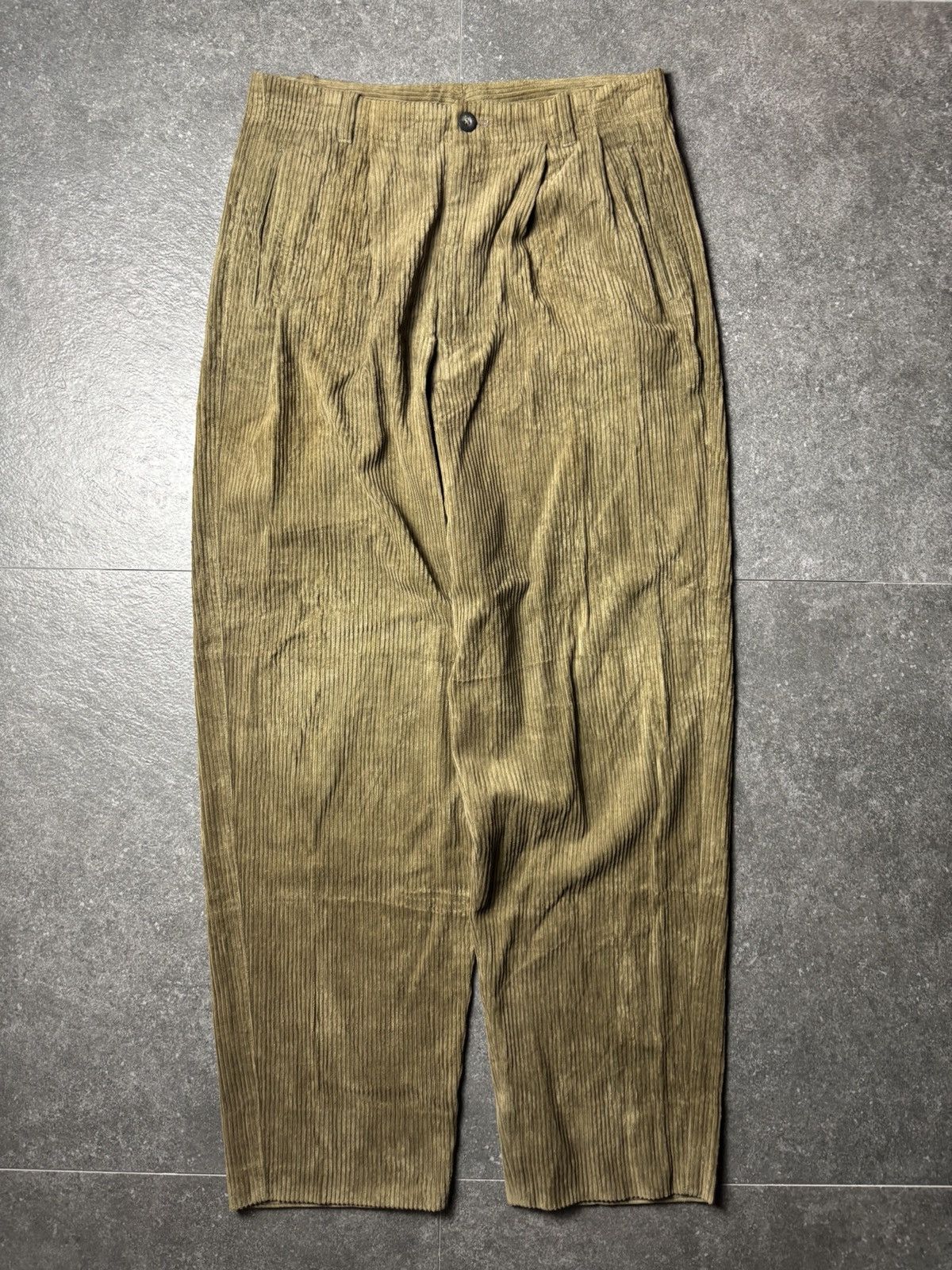 Emporio Armani 1990s Emporio Armani Corduroy Baggy Pants Size US 31 - 2 Thumbnail