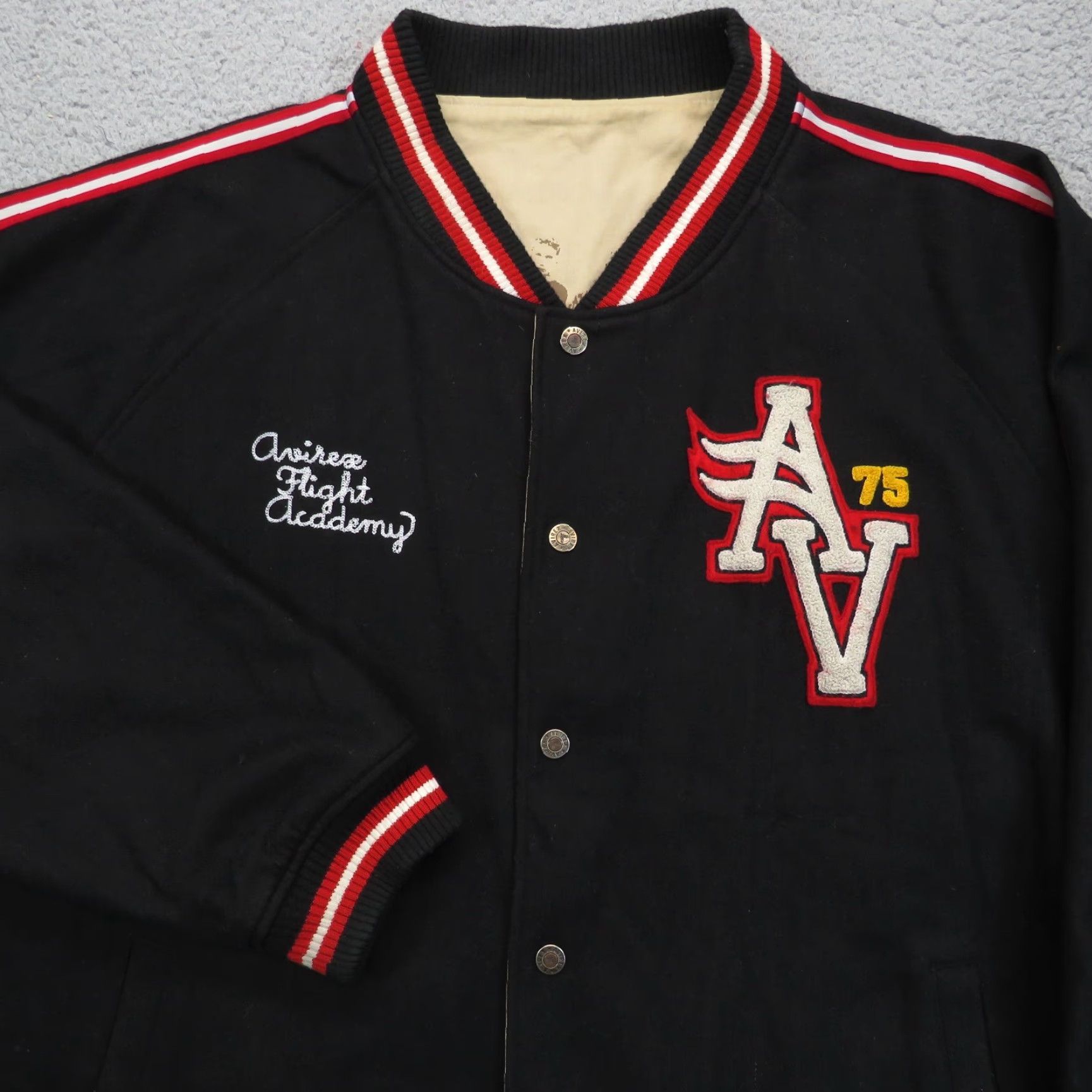 Avirex VINTAGE Avirex Jacket Mens XXXL Flight Bomber Pilot Reversible Patches Aviator Varsity 90s USA Military Men Size US XXL / EU 58 / 5 - 2 Thumbnail