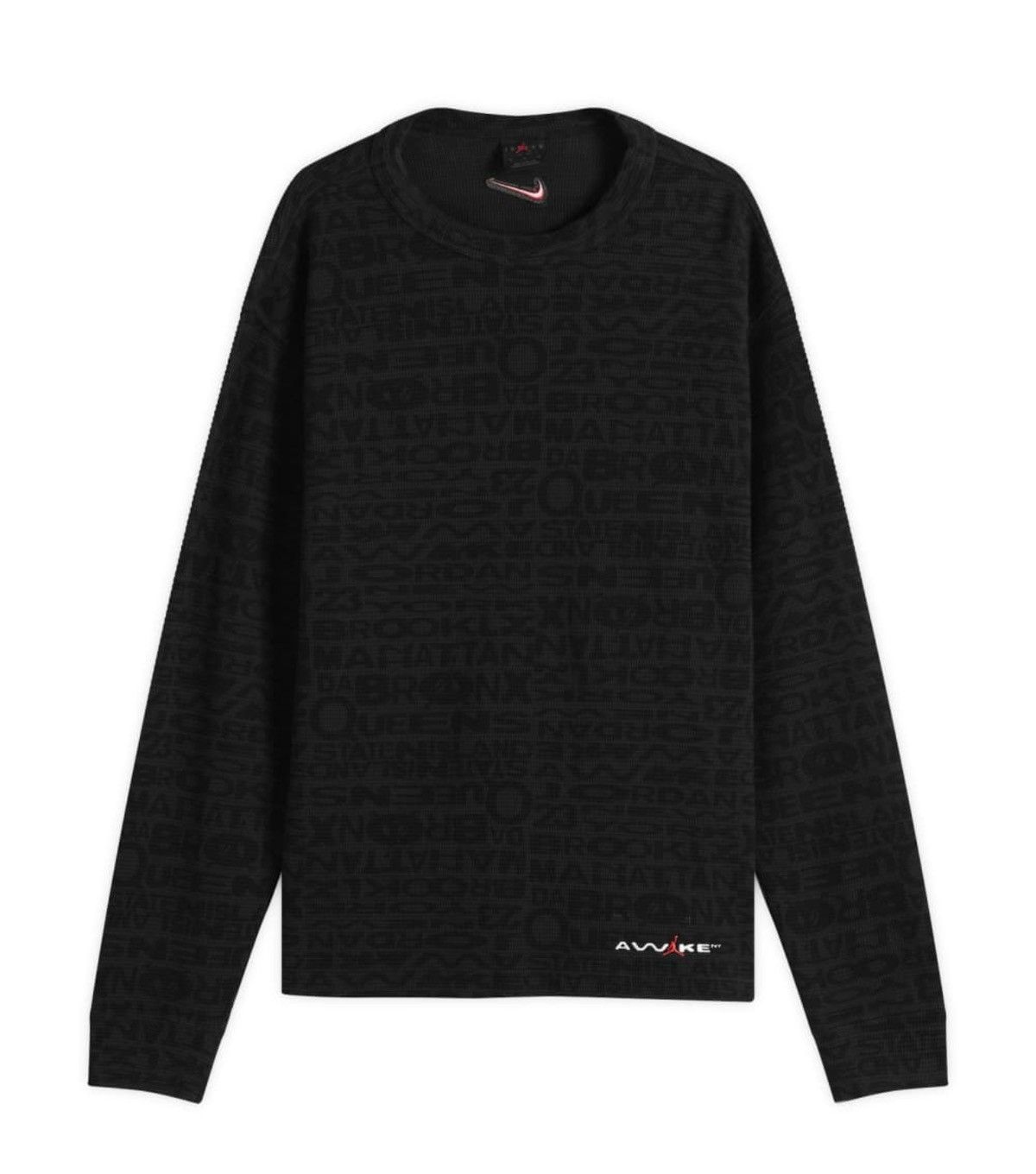 Awake NY × Jordan Brand AWAKE NY X JORDAN THERMAL L/S CREW "BORO" BLACK Waffle Knit Size US XL / EU 56 / 4 - 1 Thumbnail