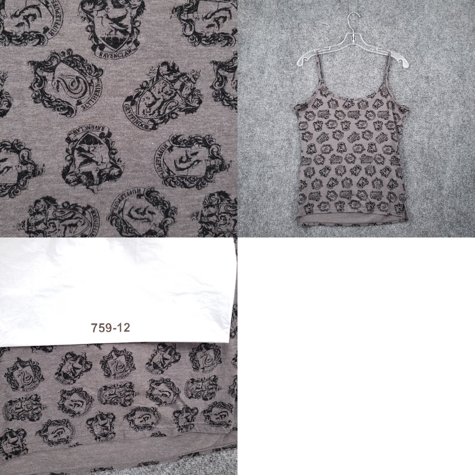 Vintage Universal Studios Harry Potter Tank Top M Gray Sleeveless Round Neck Womens Shirts Tank M Gray Universal Studios Harry Potter Tank Top Size M / US 6-8 / IT 42-44 - 8 Thumbnail