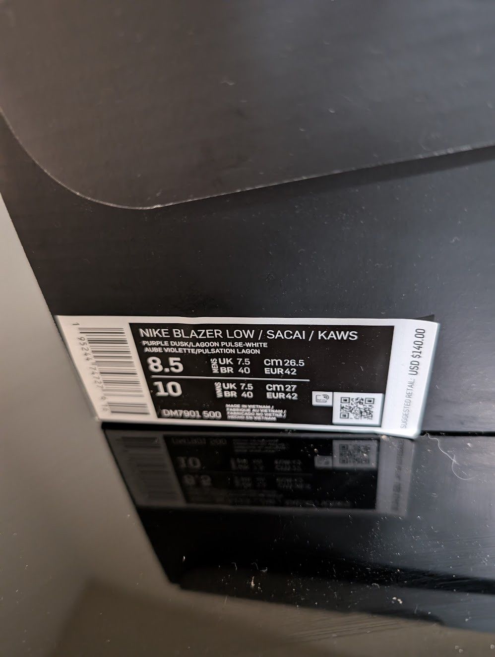 Kaws × Nike × Sacai Blazer 'Purple Dusk' Size US 8.5 / EU 41-42 - 3 Thumbnail