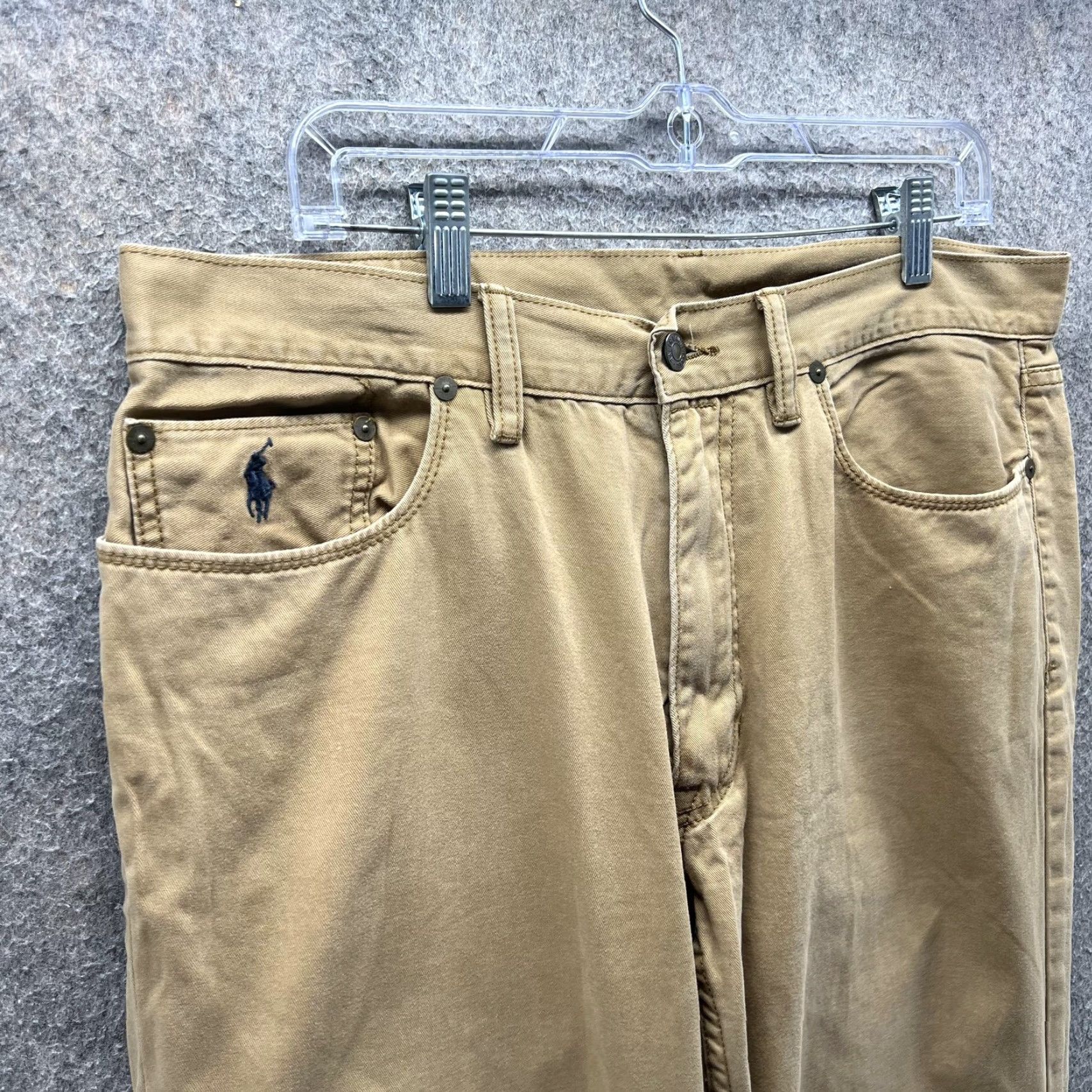 Polo Ralph Lauren VINTAGE Polo Ralph Lauren Pants Mens 34x34 Beige Chino 5 Pocket Straight Leg Size US S / EU 44-46 / 1 - 3 Thumbnail