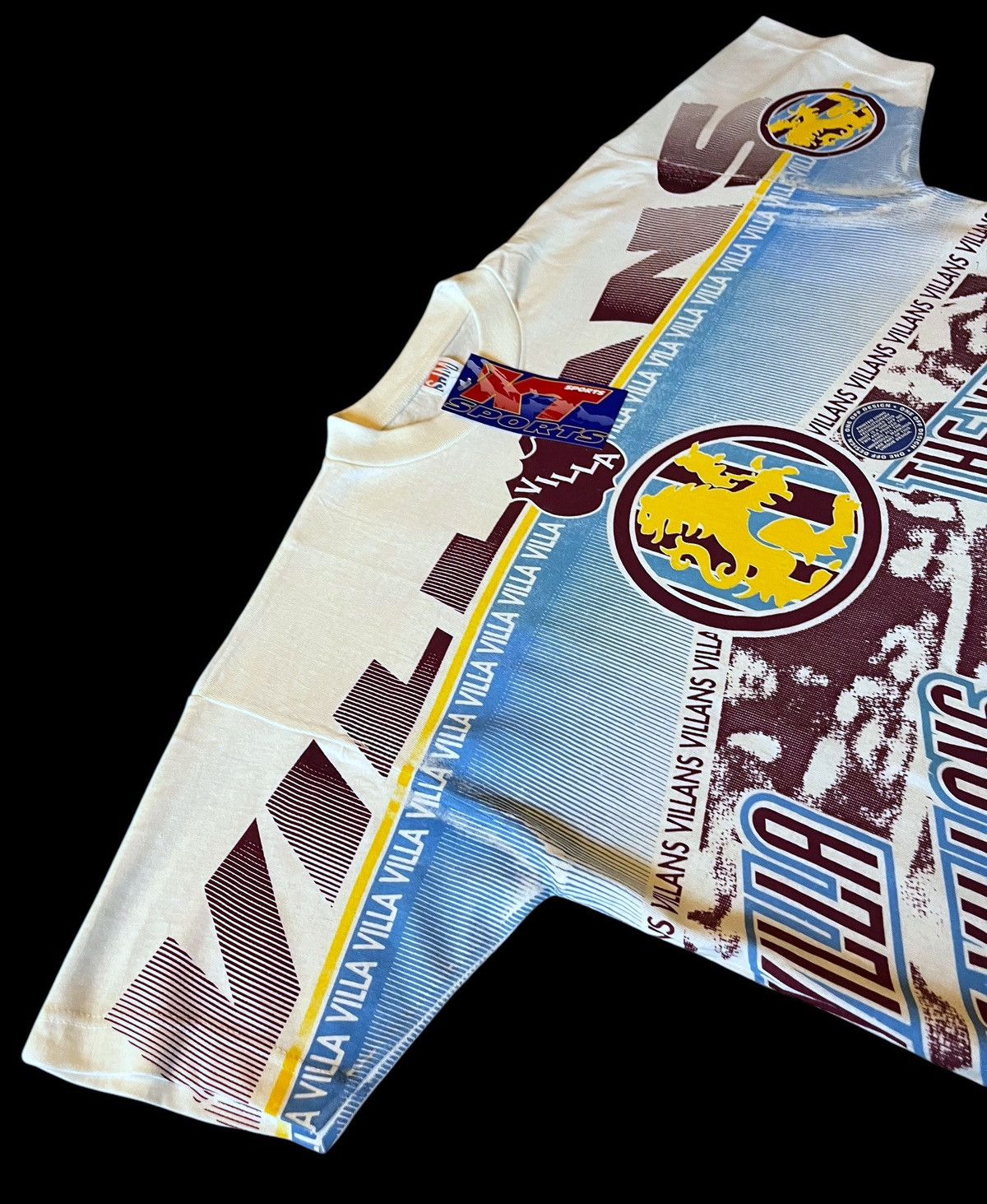 Vintage Aston Villa KT Sports AOP Kick Sportswear t shirt XL Size US XL / EU 56 / 4 - 3 Thumbnail
