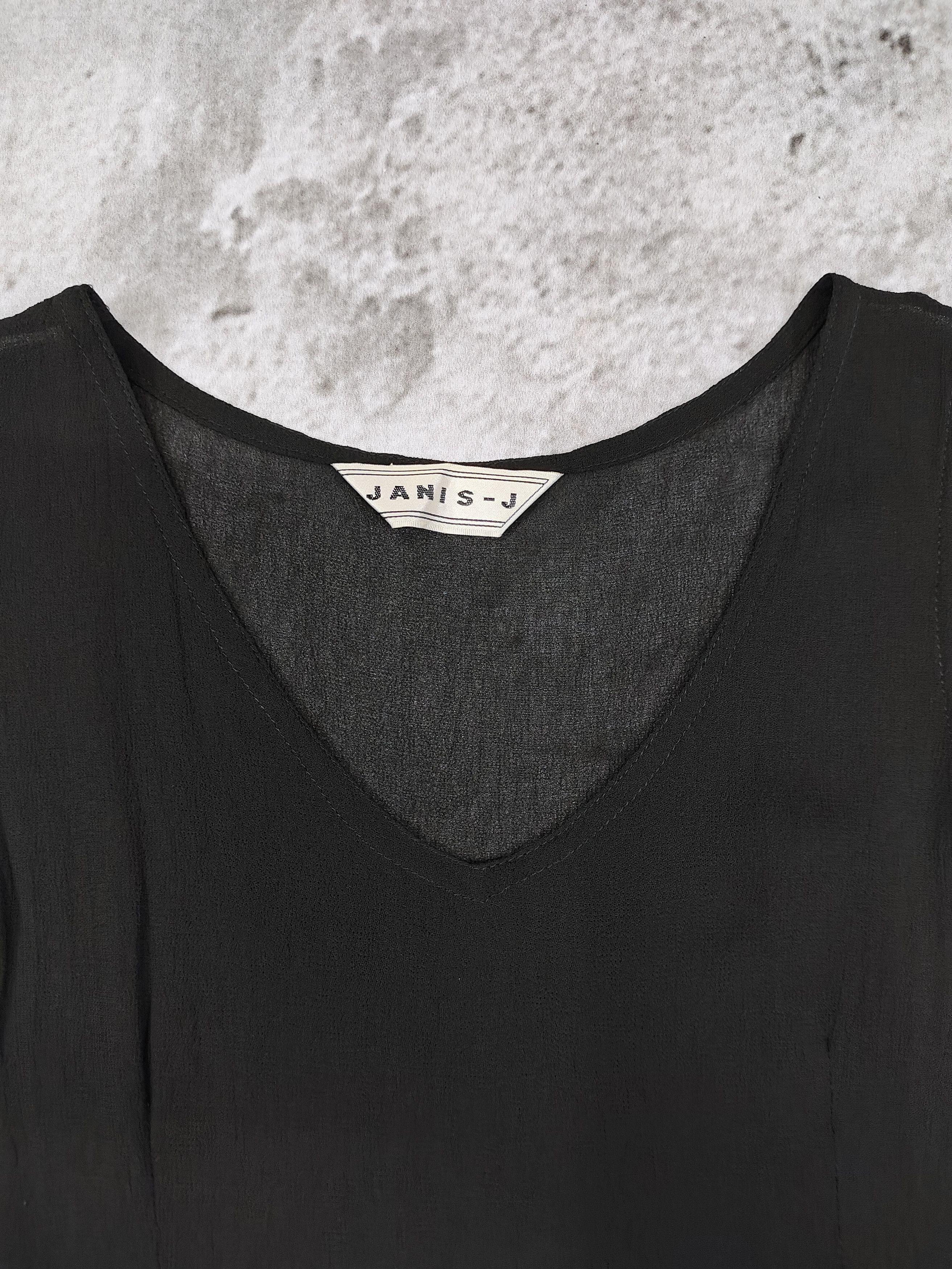 Japanese Brand 2000s JANIS-J🇯🇵Sheer Rayon Side Button Minimalist Layering Size M / US 6-8 / IT 42-44 - 8 Thumbnail