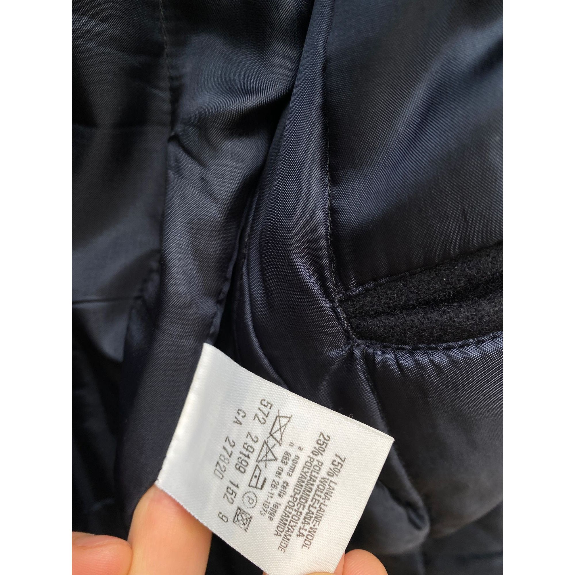 Helmut Lang 1997 Navy Wool Double Breasted Coat Size US M / EU 48-50 / 2 - 8 Thumbnail