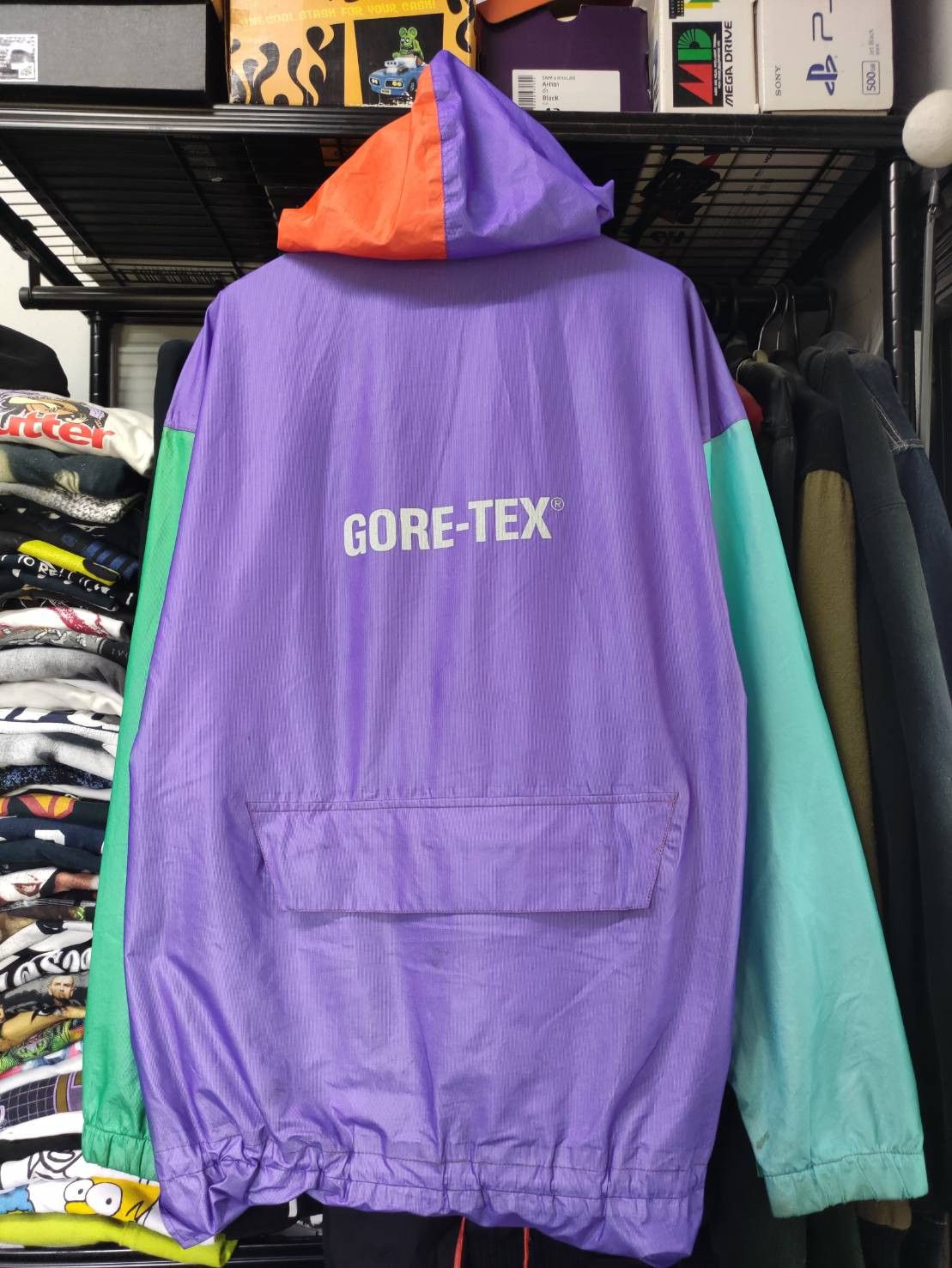 Goretex Vtg 90's Gore-Tex Multicolor Hoodie Jacket Size US XL / EU 56 / 4 - 2 Thumbnail