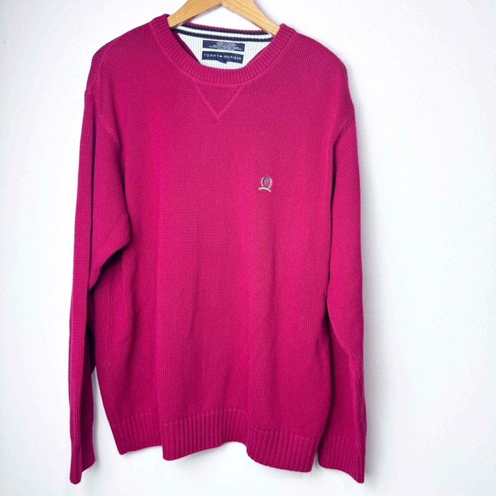 Tommy Hilfiger Tommy Hilfiger Red Cotton Pullover Sweater Men’s Size XL Size US XL / EU 56 / 4 - 7 Thumbnail