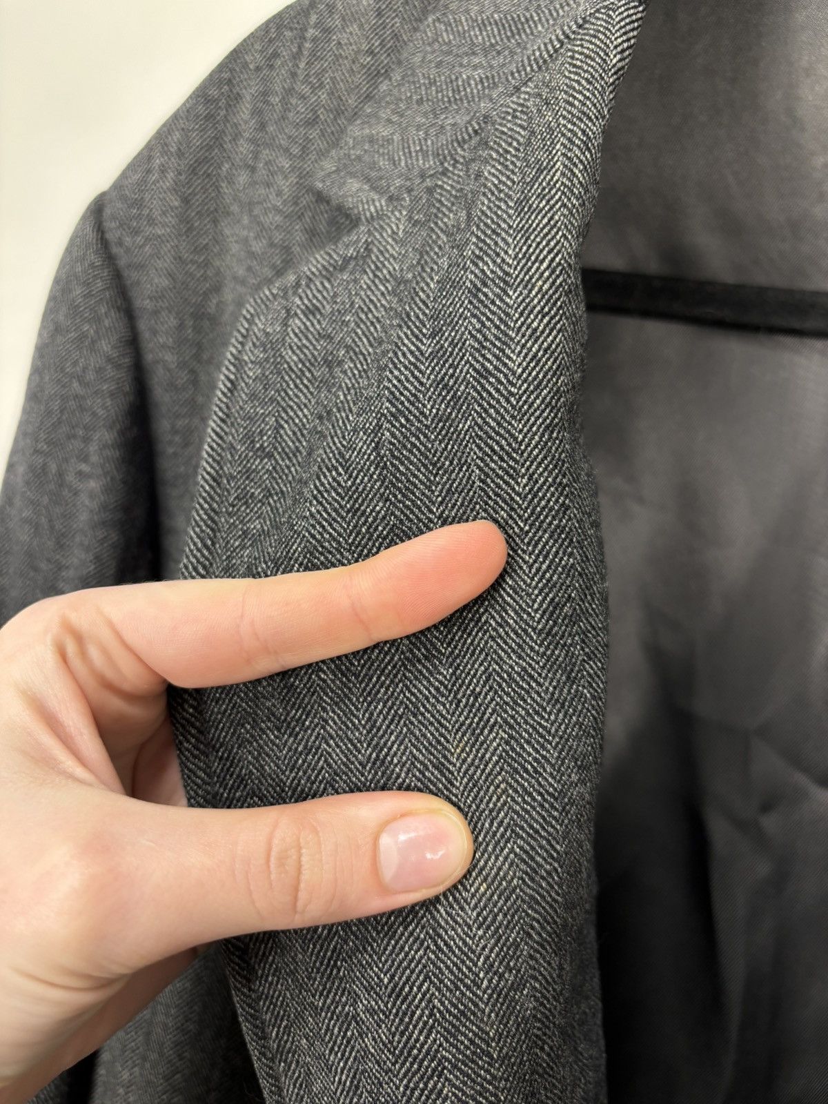 Other Vintage PKZ Made In England Men’s Herringbone Gray Wool Coat Size US L / EU 52-54 / 3 - 10 Thumbnail