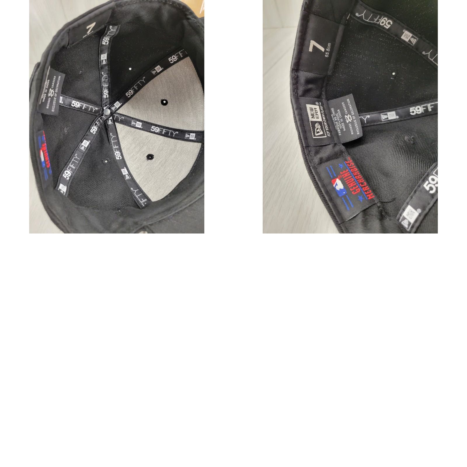 New Era VINTAGE MLB New York Yankees NY 59FIFTY Fitted Hat Cap All Black Mens Size 7 New Era Size ONE SIZE - 9 Thumbnail
