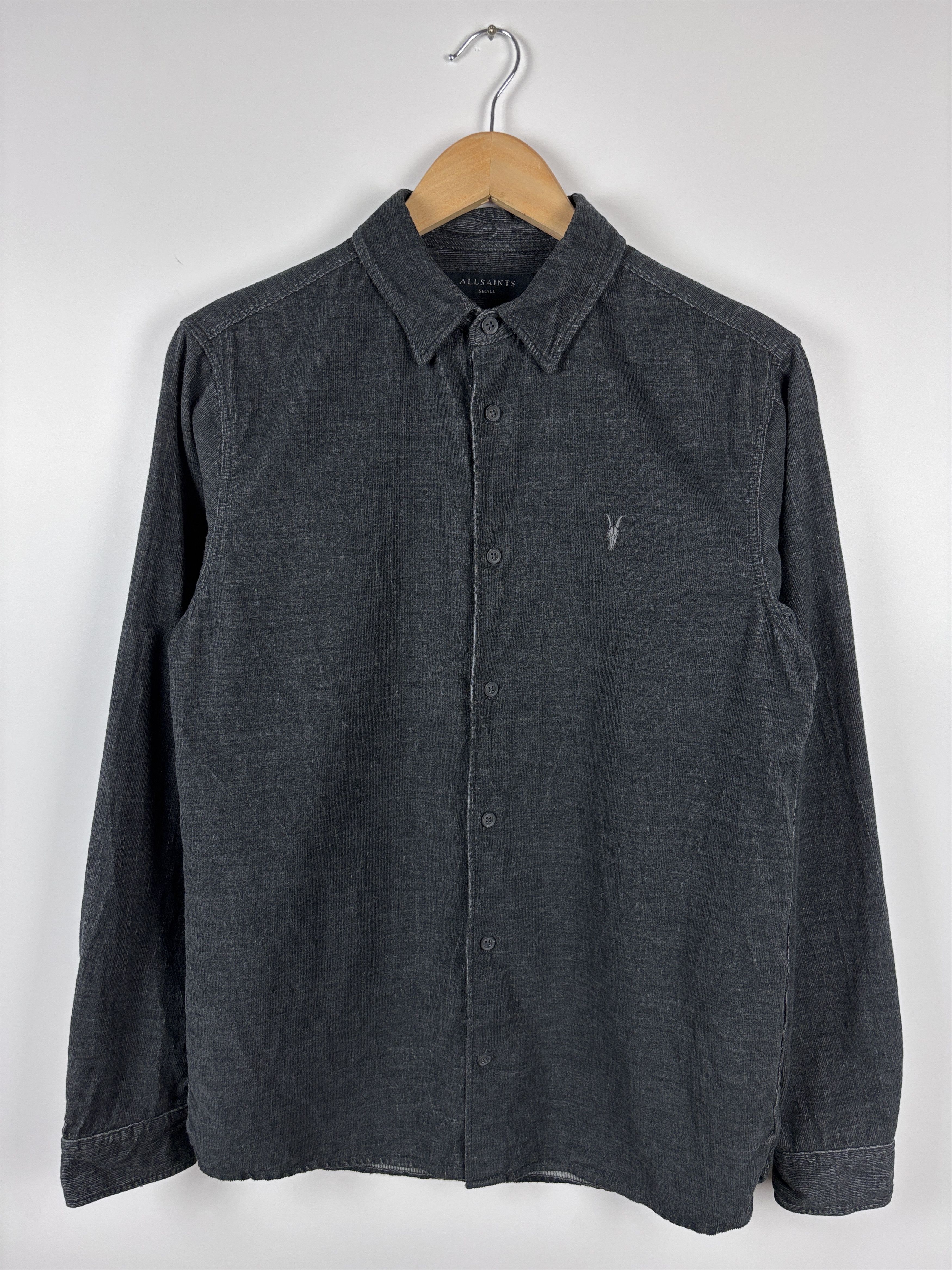 Allsaints All Saints Lorella Medium Textured Corduroy Shirt Gray S Size US S / EU 44-46 / 1 - 1 Thumbnail