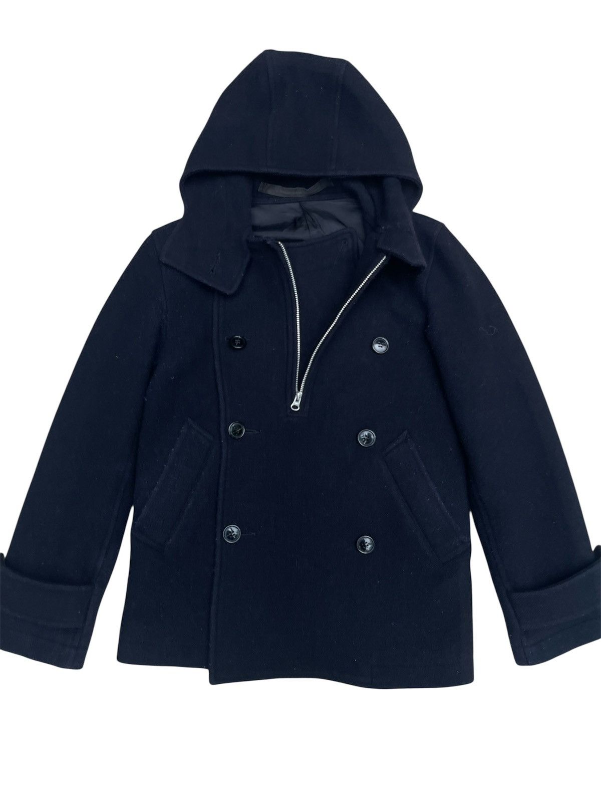 ジャケット・アウター Cabane de zucca wool p coat short length CABANE de ZUCCa × Issey Miyake CABANE DE ZUCCA DOUBLE BREAST WOOL