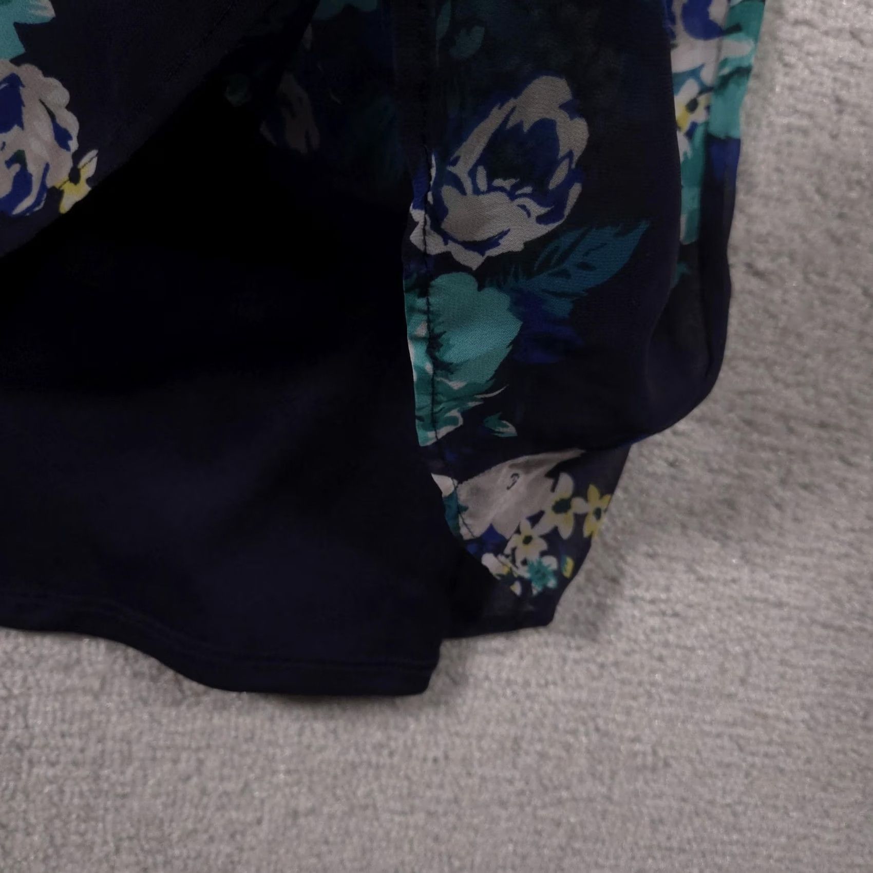 Old Navy VINTAGE Old Navy Dress Womens Small Petite Blue Floral Long Sleeve Lined Sundress Size S / US 4 / IT 40 - 6 Thumbnail