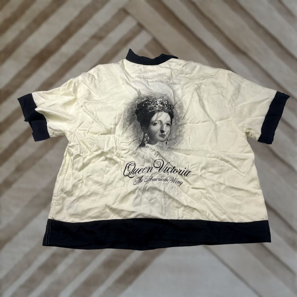 Pacsun PacSun Queen Victoria Graphic Shirt Mens L Beige Black Button Up Size US L / EU 52-54 / 3 - 1 Thumbnail