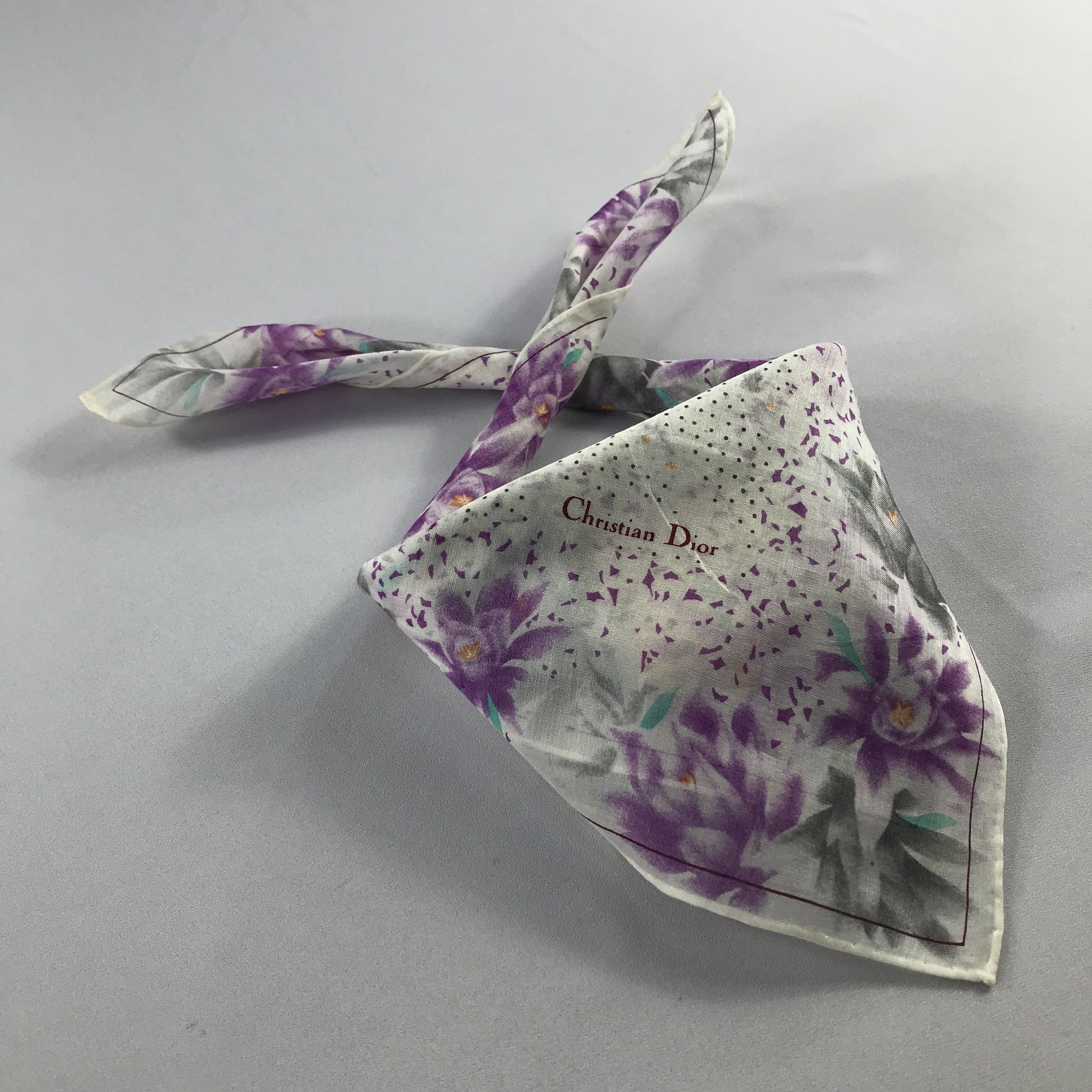 Vintage ChristiAN DIor Handkerchief / Bandana / Neckerchief C655 Size ONE SIZE - 2 Thumbnail