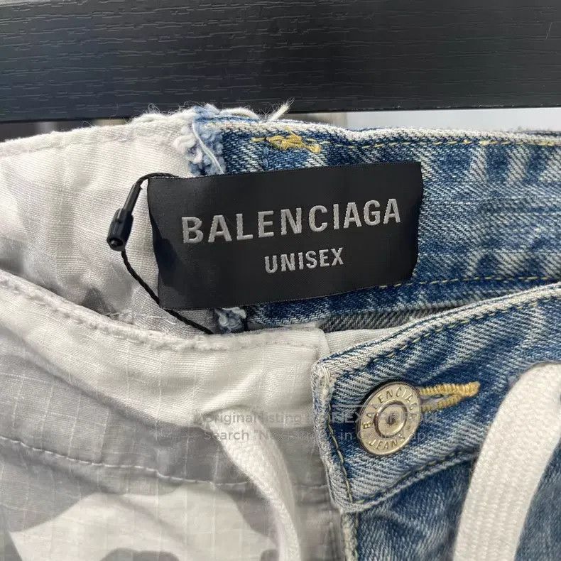 Balenciaga Balenciaga size M Distressed Camo Denim Jeans Size US 27 - 3 Thumbnail
