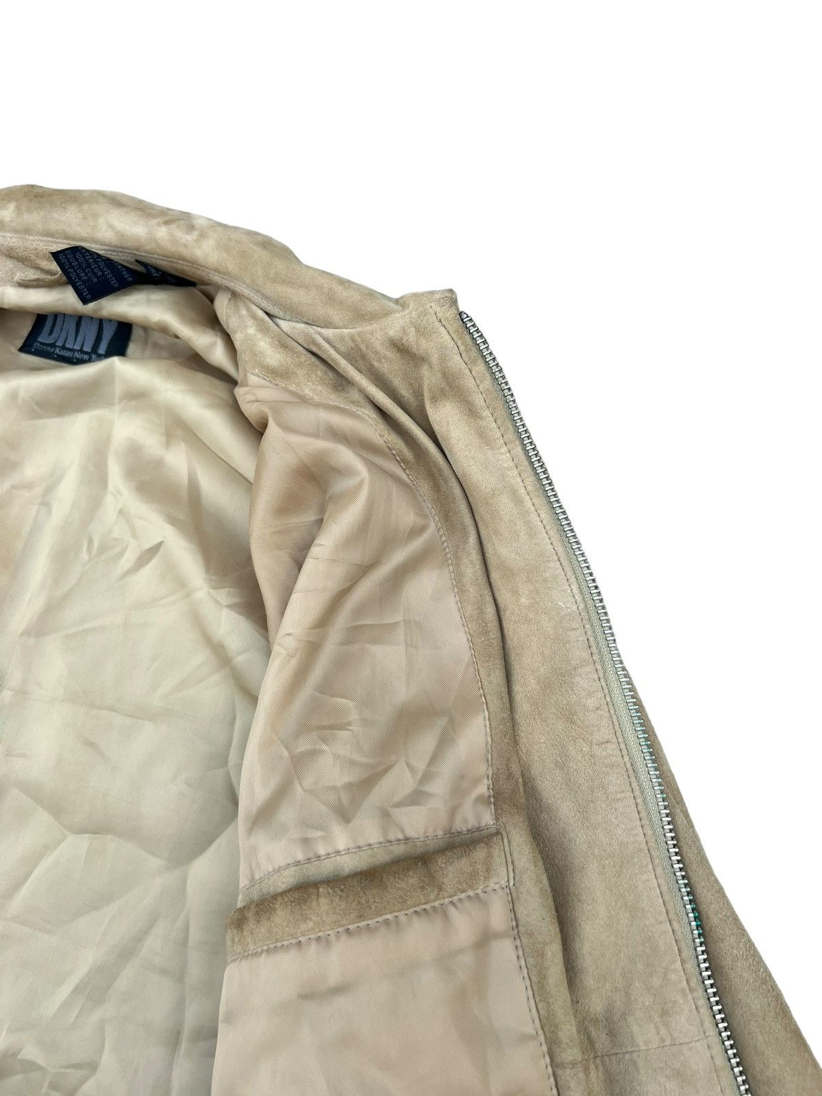 DKNY RARE! Vintage 90s DKNY Patina Suede Leather Jacket Size US XL / EU 56 / 4 - 17 Thumbnail