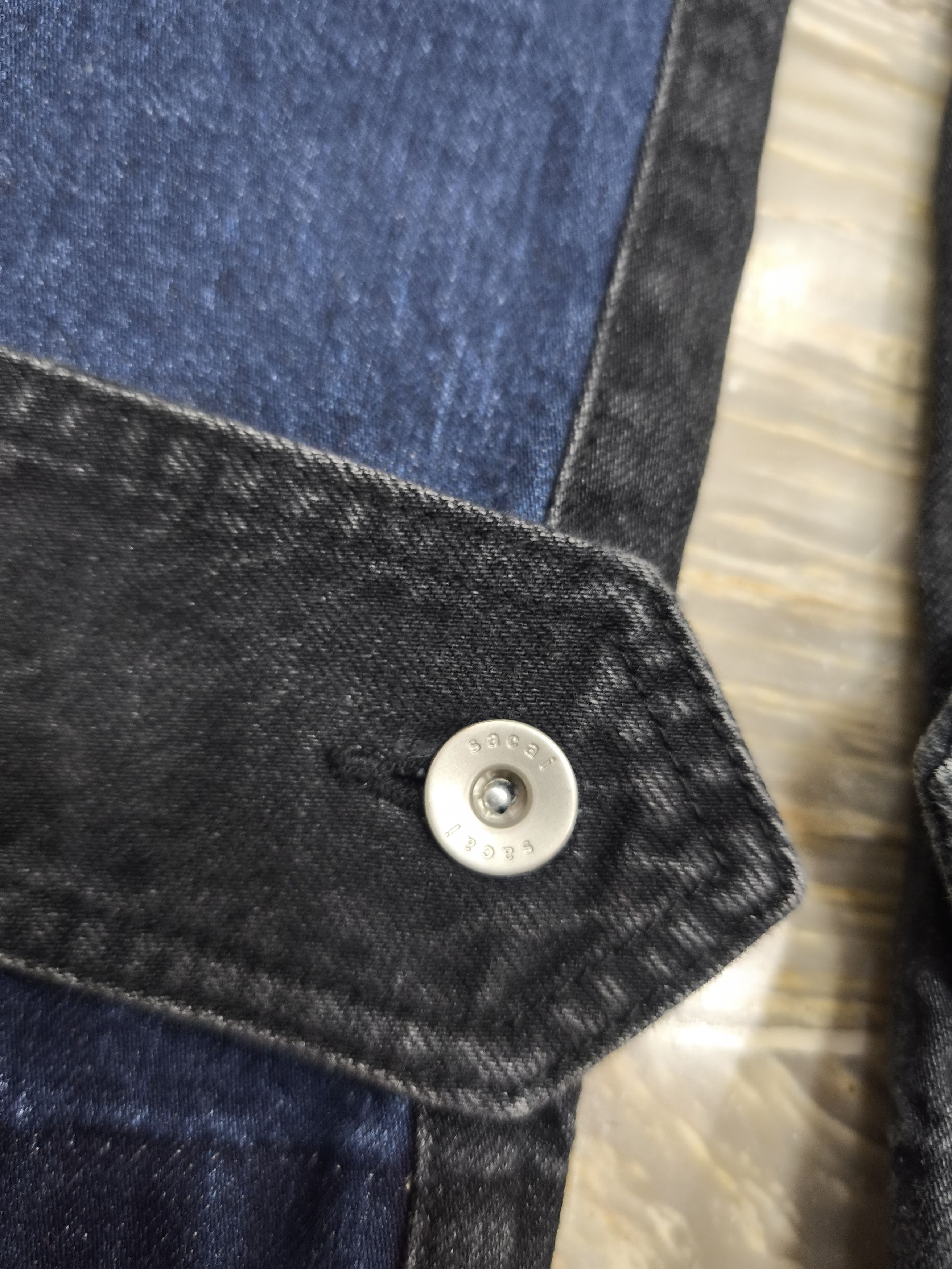 Sacai Sacai Belted Reconstructed Docking Denim Pants Size 33" - 4 Thumbnail