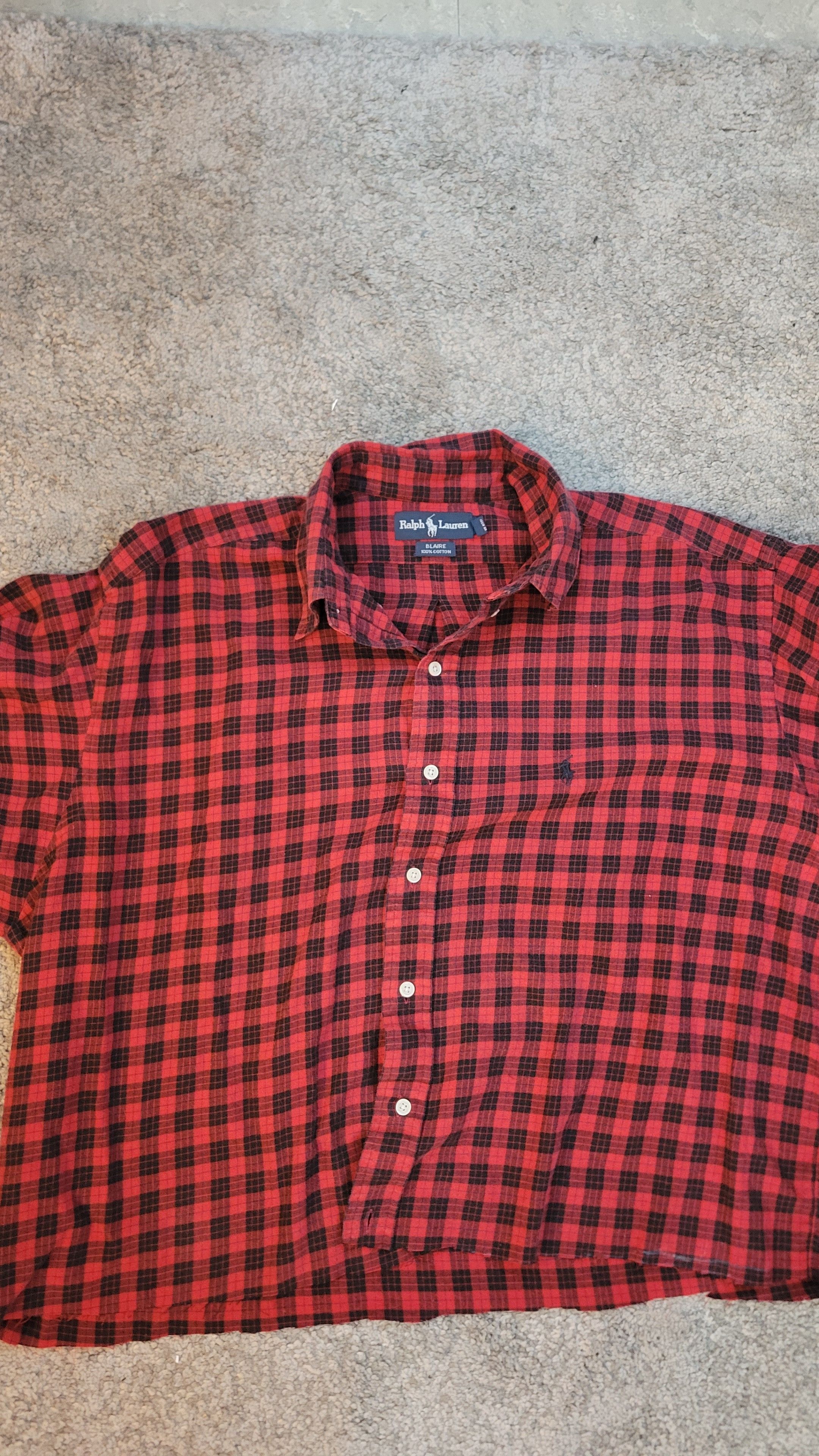 Ralph Lauren Ralph Lauren red and black flannel cut shirt Size US L / EU 52-54 / 3 - 4 Thumbnail
