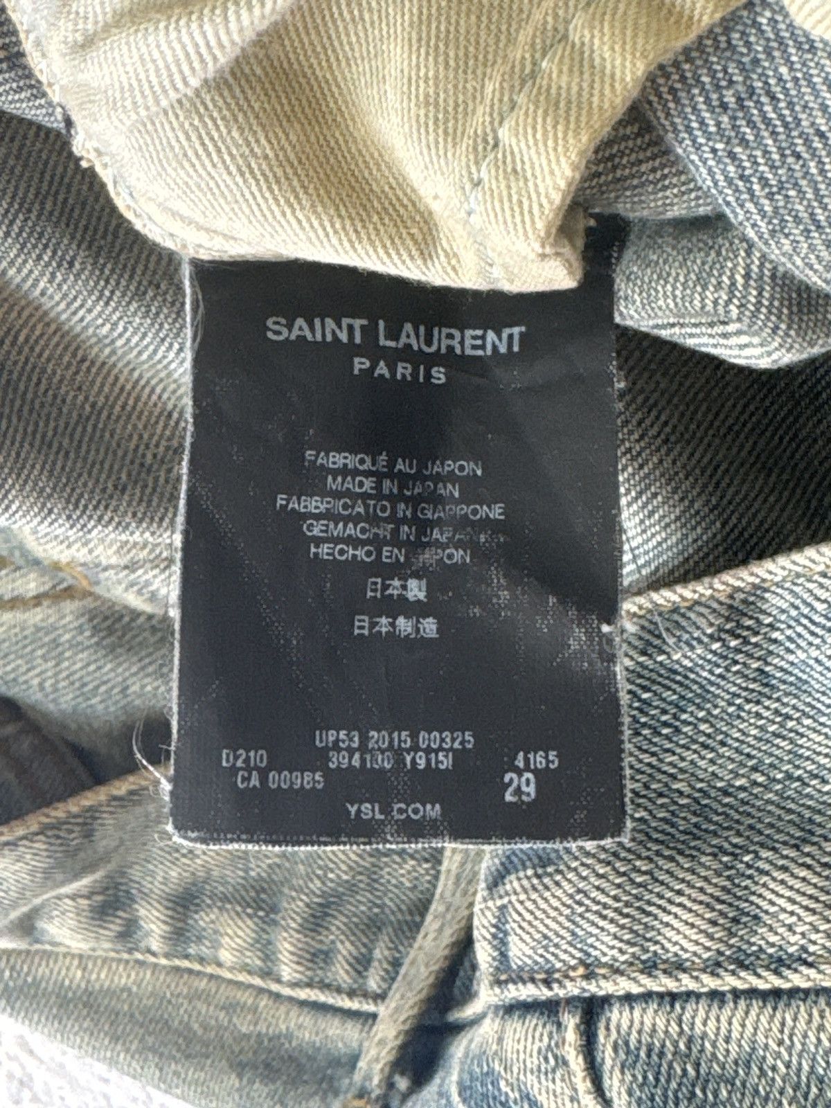 Saint Laurent Paris Saint Laurent Repaired Knee Slit Jeans Size US 29 - 8 Thumbnail