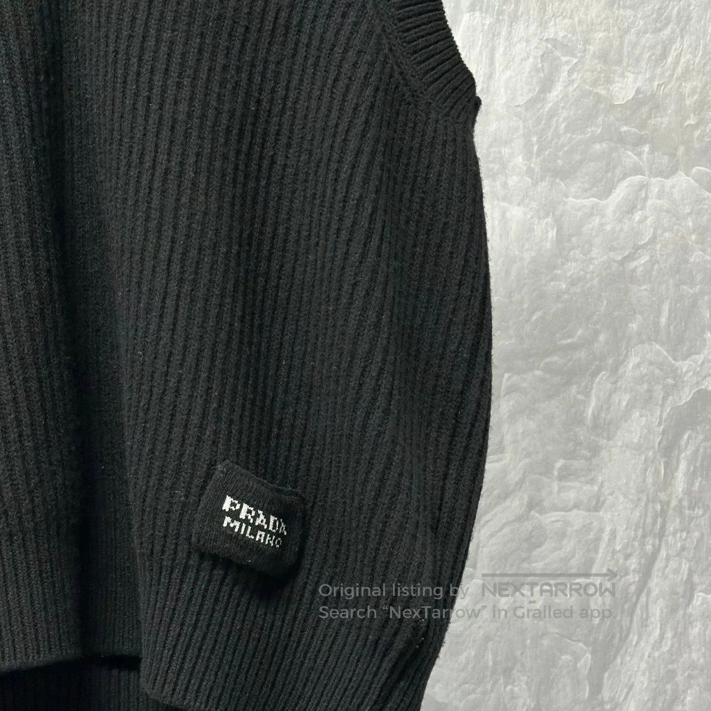 Prada prada logo knitted wool vest size 48. Size US L / EU 52-54 / 3 - 3 Thumbnail