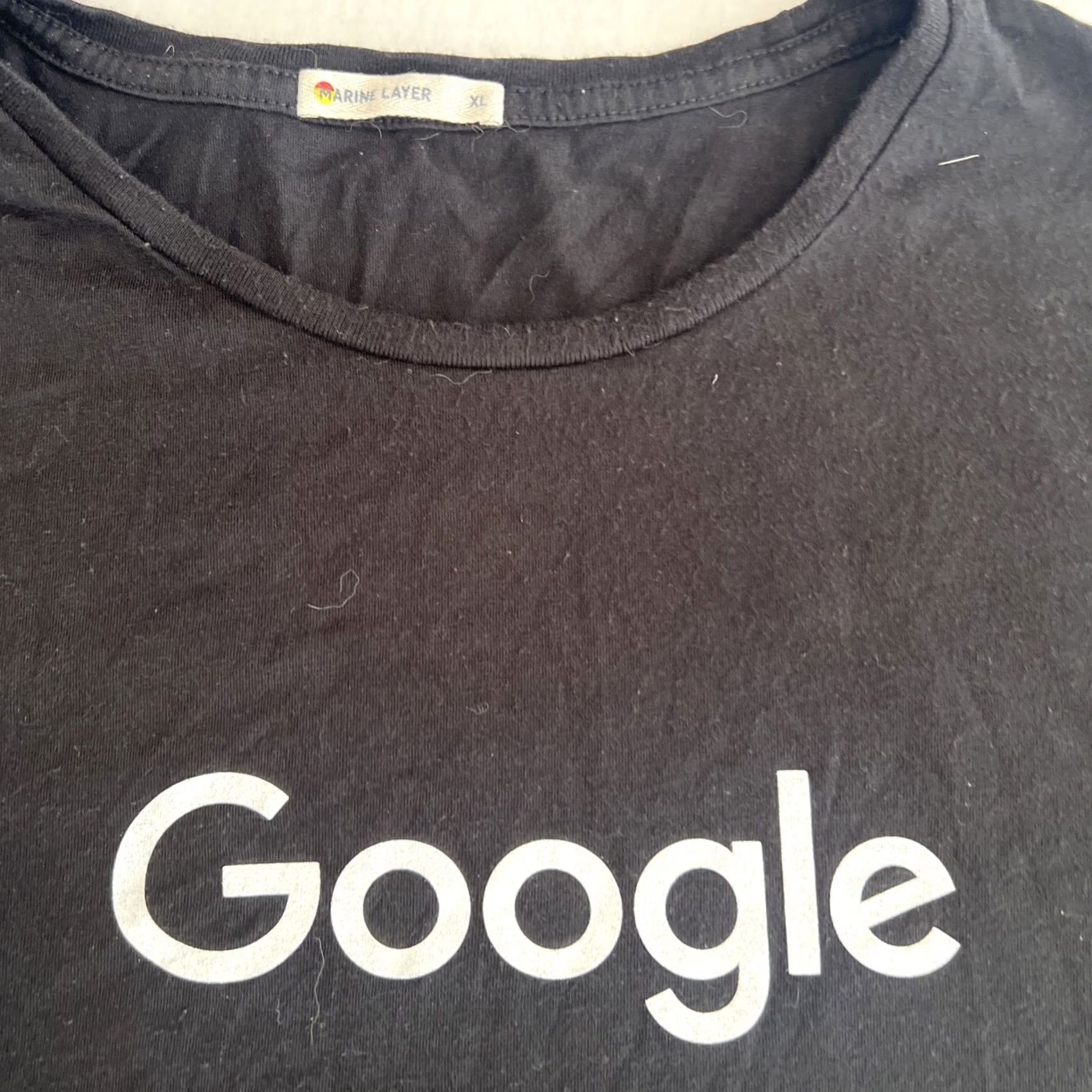 Marine Layer Marine Layer Tee Black XL Unisex Adults Google Alphabet Logo Crew Neck Short Sleeve Limited Edition Cotton Knit Size XL / US 12-14 / IT 48-50 - 2 Thumbnail