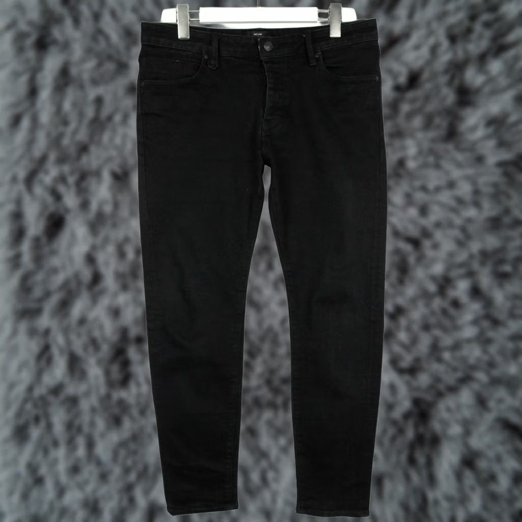 Vintage NEUW Iggy Skinny Jeans Men's W33/L30 Stretch Button Fly Black Jeans Size US 33 - 1 Thumbnail