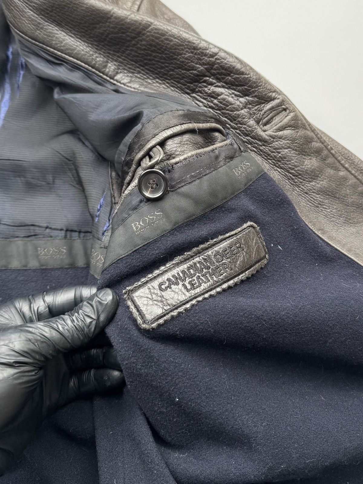 Hugo Boss Hugo Boss Vintage Leather Coat (75) Size US L / EU 52-54 / 3 - 11 Thumbnail