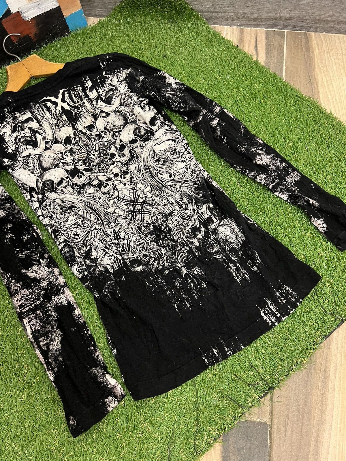 Affliction × Ed Hardy × Tapout Rare Wings Cross Thermal Longsleeve Y2K Affliction Style Size M / US 6-8 / IT 42-44 - 10 Thumbnail