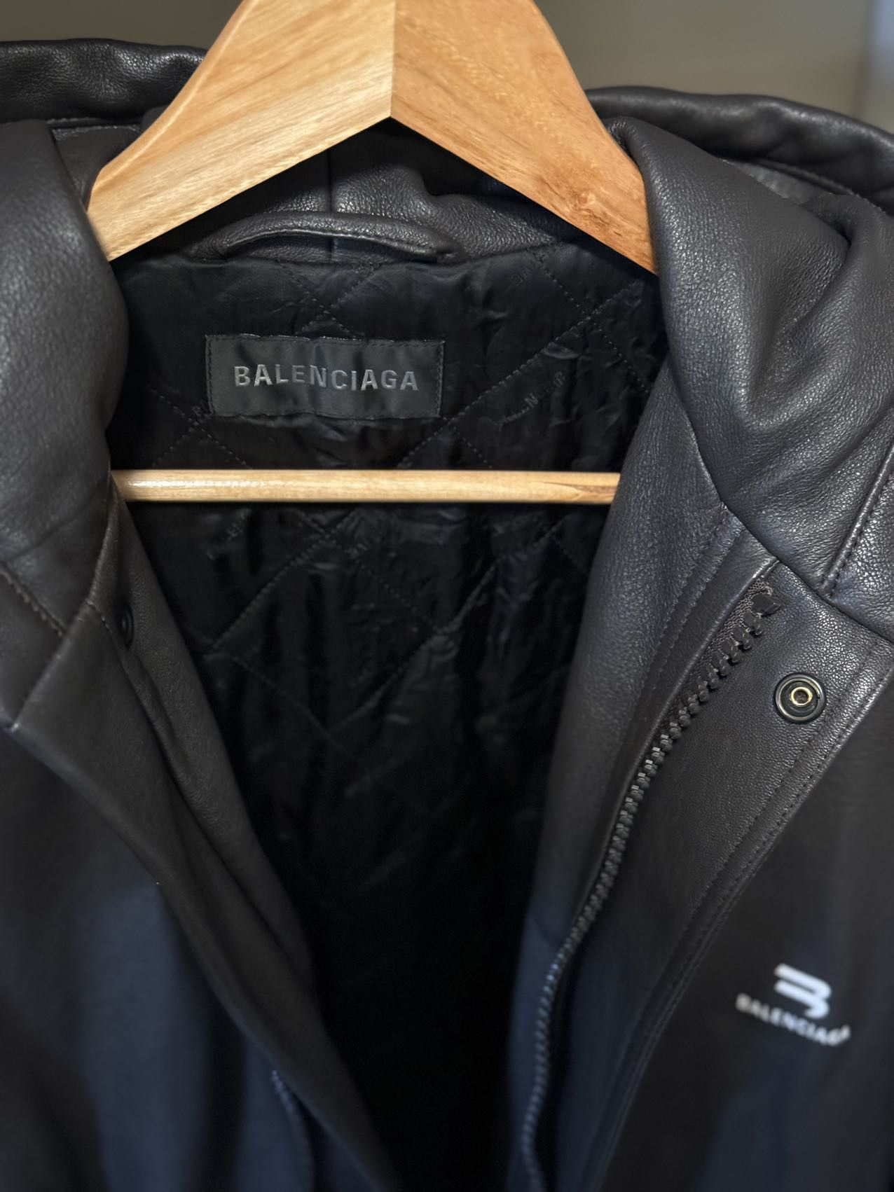 Balenciaga 🔥All leather Balenciaga Sporty B Shearling Jacket Size US S / EU 44-46 / 1 - 3 Thumbnail