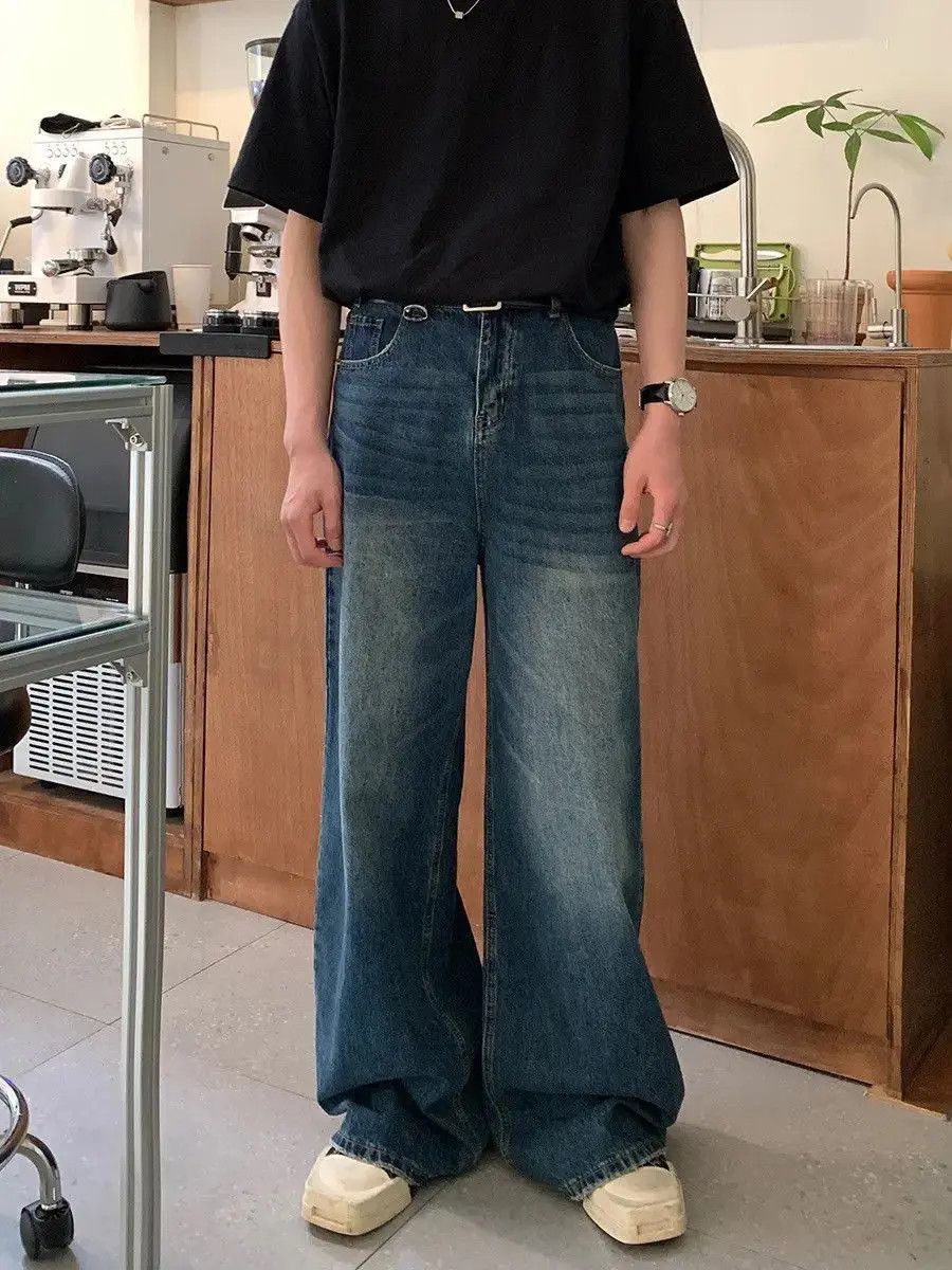 Japanese Brand Retro casual wide leg high street jeans Size US 32 / EU 48 - 6 Thumbnail